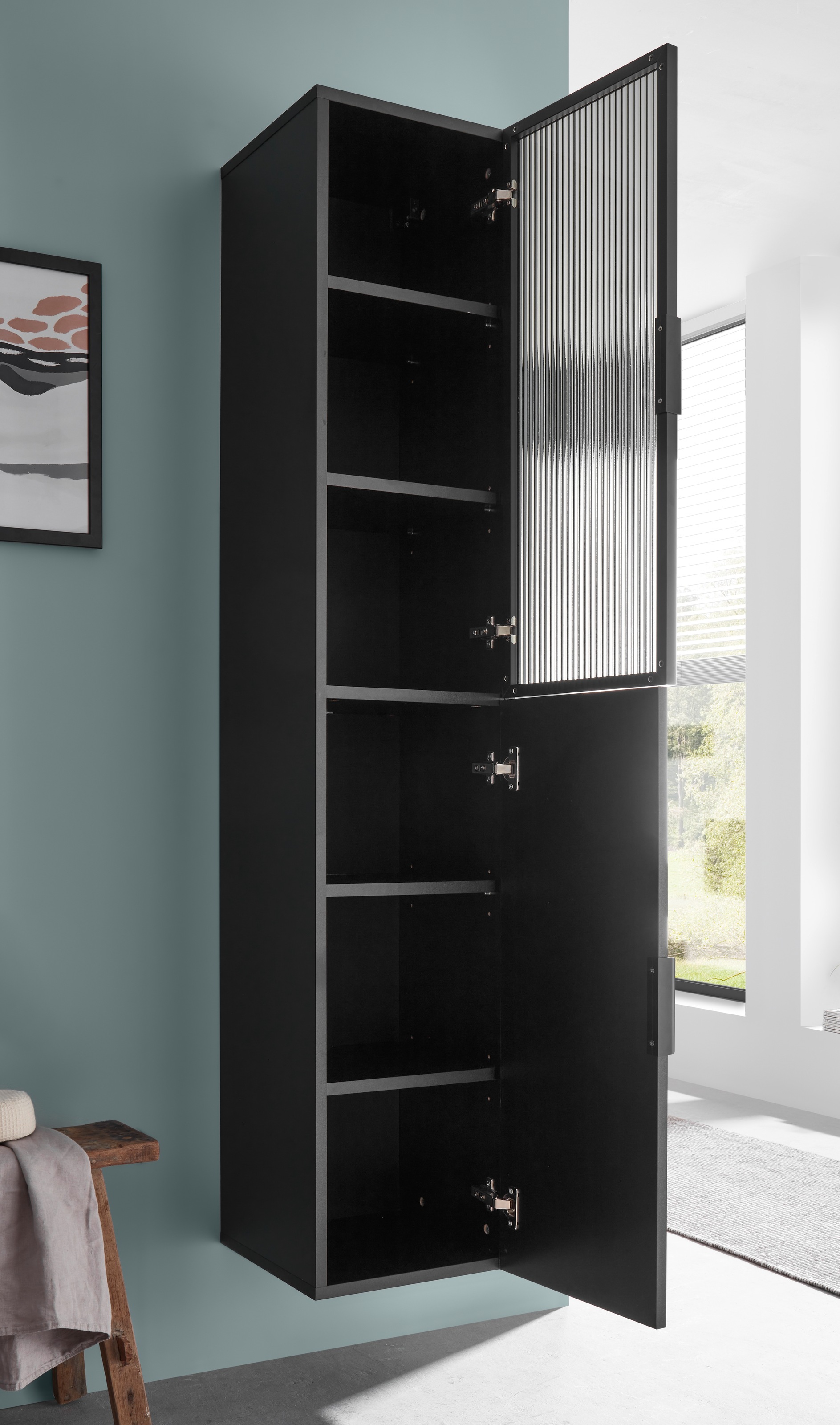 BASIC by Balculina Armoire haute »Diosa B/H/T 35x170x33 cm« 1 cuis tlg. largeur 35cm, softclose, cadre en aluminium