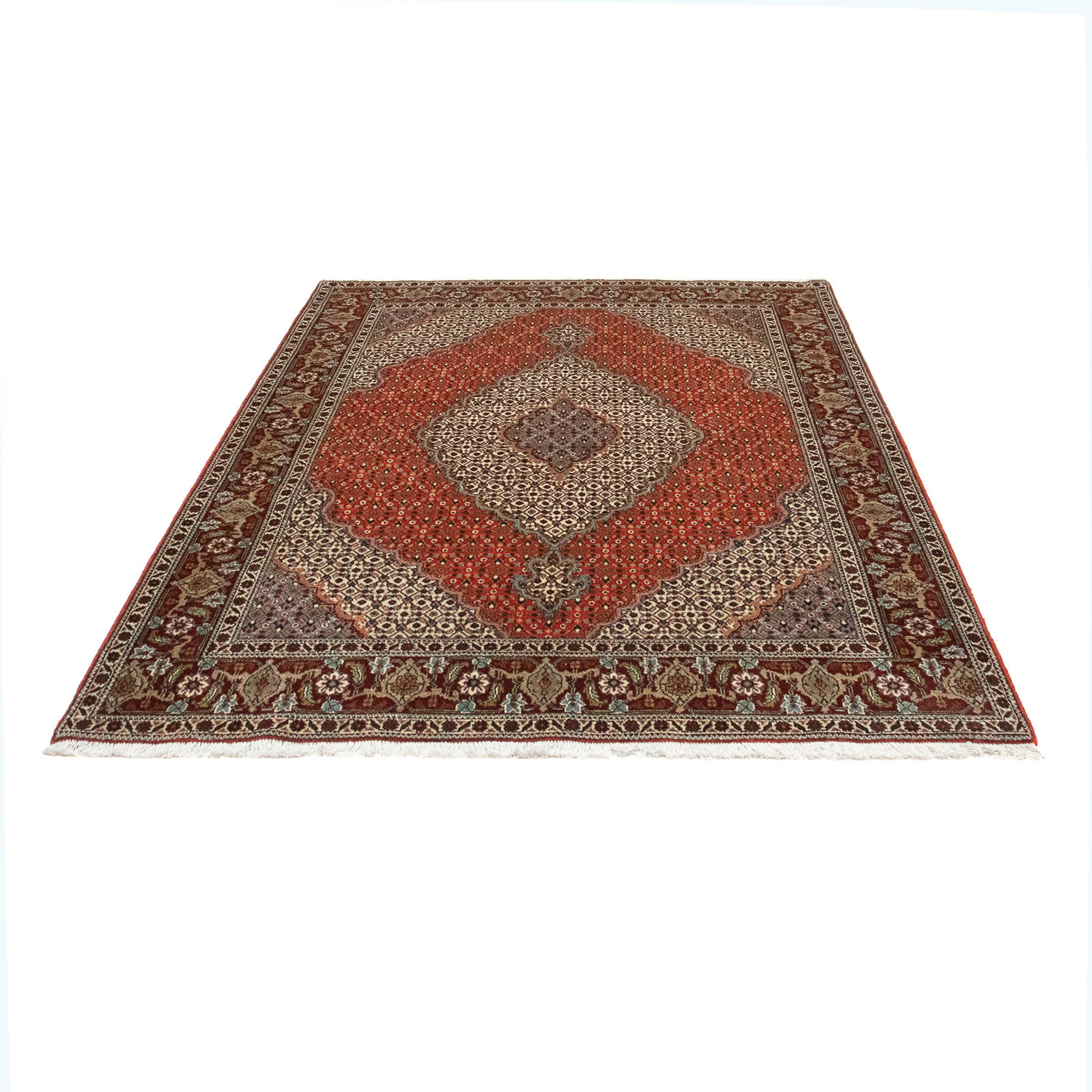 Image of morgenland Orientteppich »Perser - Täbriz - 200 x 150 cm - dunkelrot«, rechteckig, 10 mm Höhe, Wohnzimmer, Handgeknüpft, Einzelstück mit Zertifikat bei Ackermann Versand Schweiz