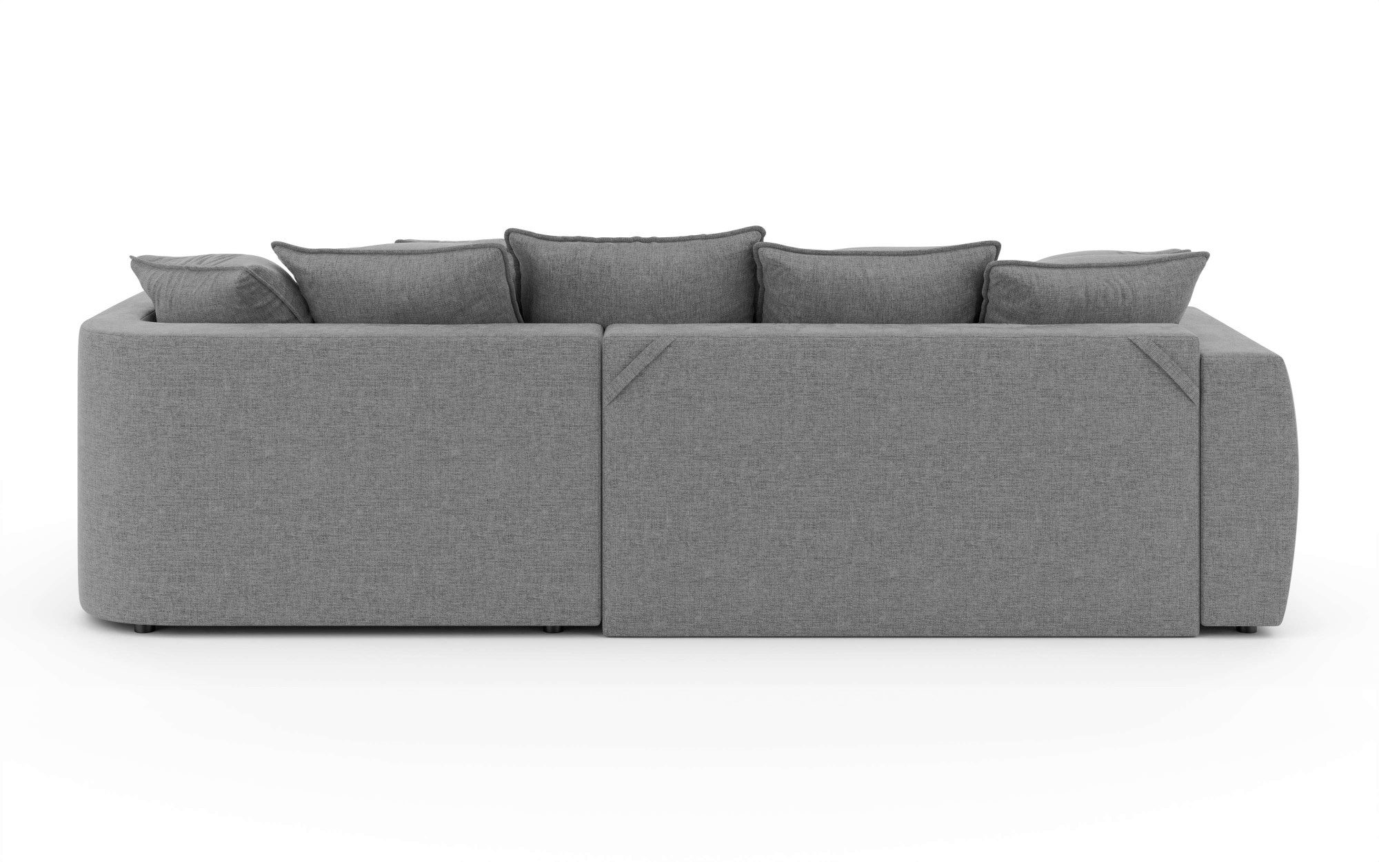 INOSIGN Ecksofa »Kahekili, Schlafsofa mit Bettkasten, Masse B/T/H: 255/181/90/ cm«, L-Form mit Wellenunterfederung, 7 Rückenkissen und 2 Zierkissen