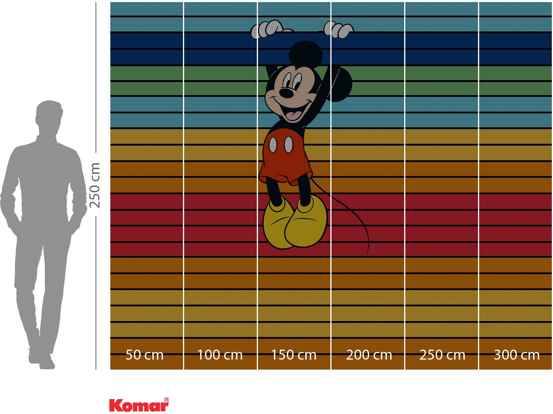 Komar Fototapete »Mickey Magic kaufen Rainbow«, x cm (Breite Höhe) Motiv, bequem 300x250