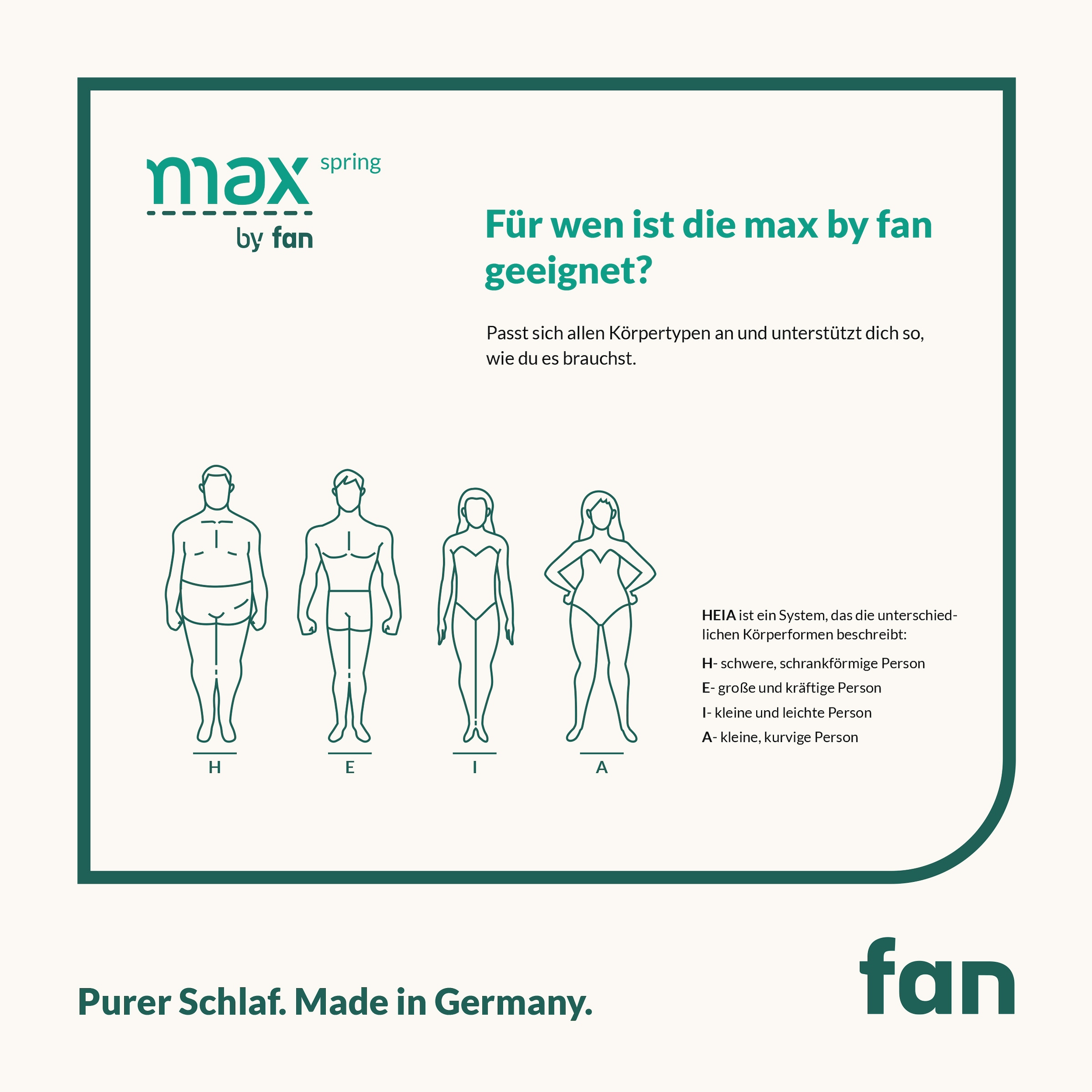 fan Taschenfederkernmatratze »max spring by fan, 90x200 cm, 140x200 & weitere Grössen«, 18 cm hoch, 360 Federn, (1 St., 1-tlg.), 5 Liegezonen, atmungsaktiv, ergonomisch, belastbar bis 140 kg