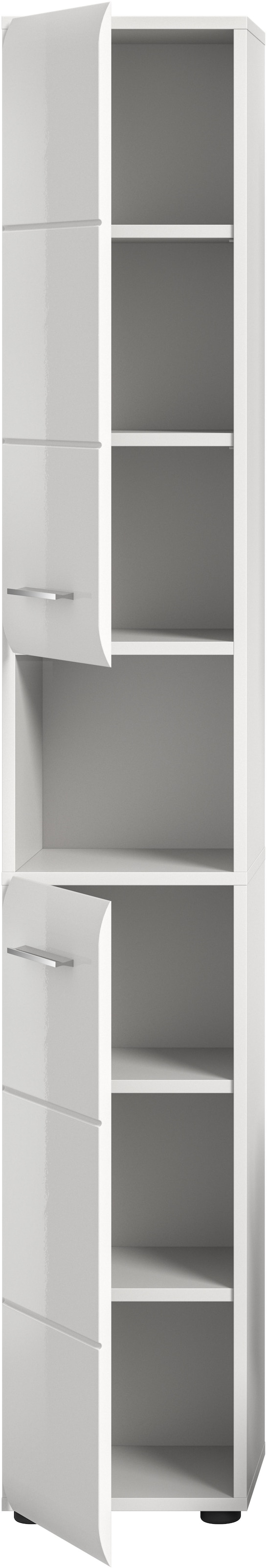 INOSIGN Stauraumschrank 1 Stk. tlg. Florenz, Hochschrank, Weiss Hochglanz Tiefzieh, 185 cm hoch, Bad