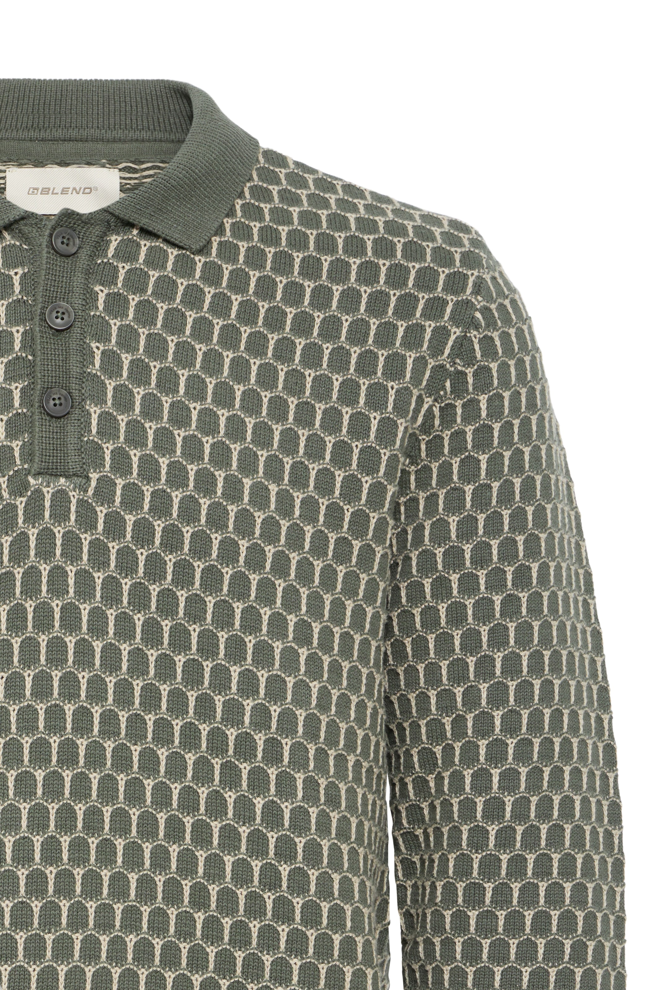 Blend Pull à col polo »BHDONG POLO« coton, coupe régulière