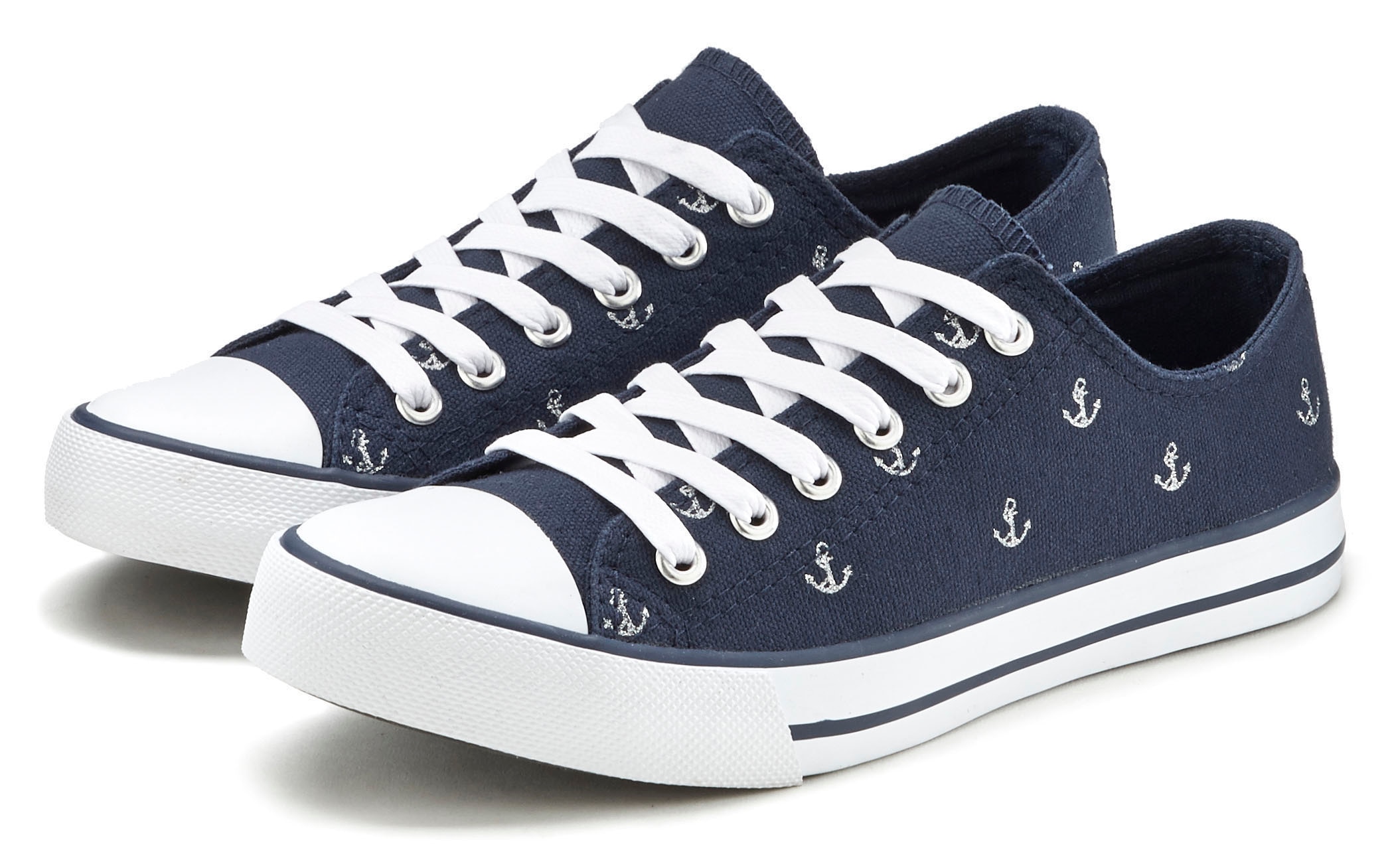 Image of LASCANA Sneaker mit Ankerprint, Schnürhalbschuh, Freizeitschuh