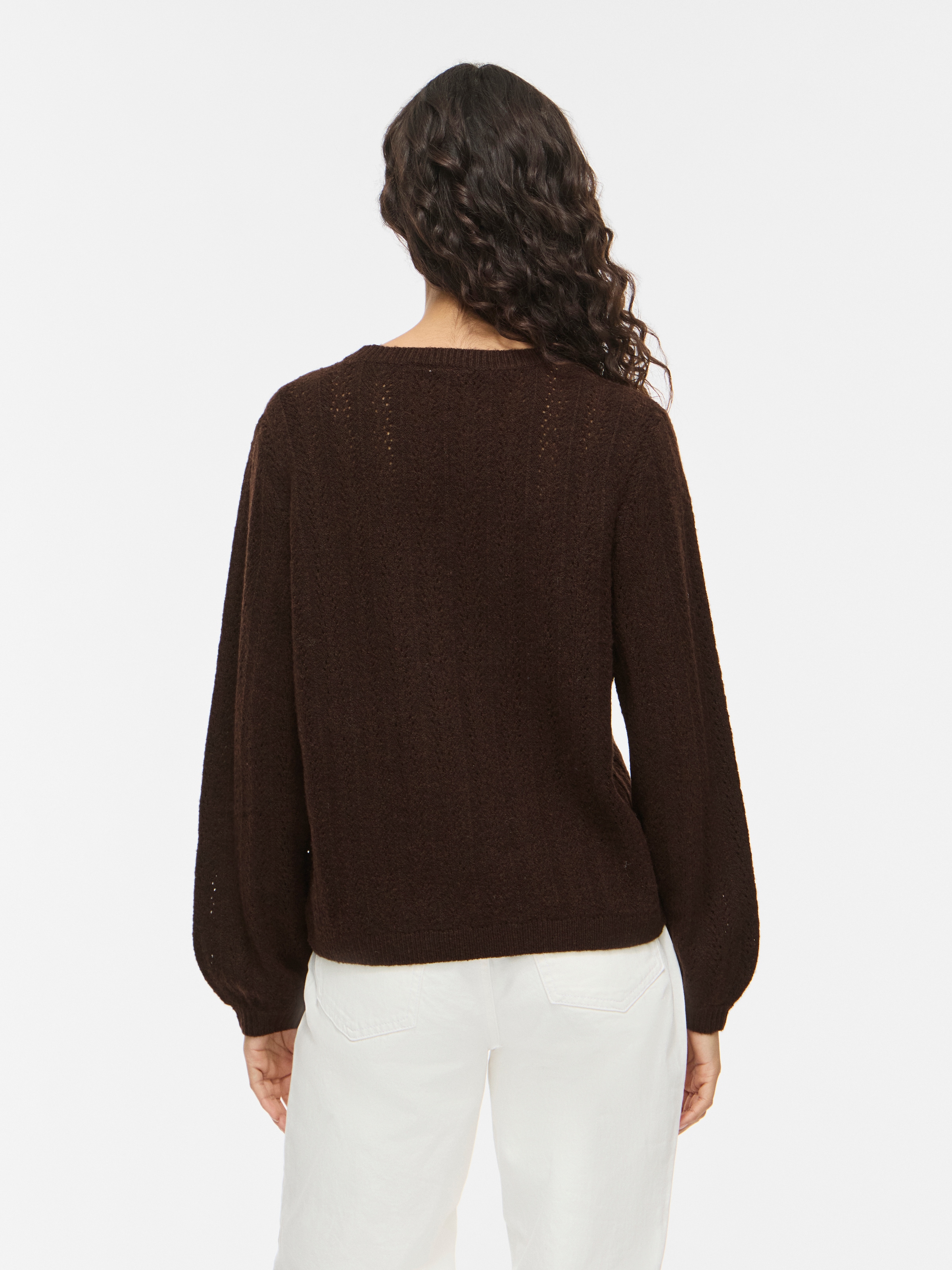 Vila Pull en tricot »VILIGA POINTELLE L/S O-NECK TOP -NOOS« mélange de matériaux