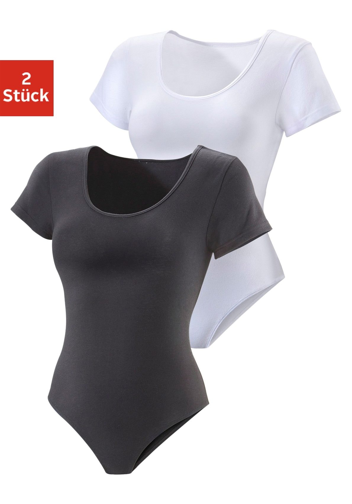 T-Shirt-Body, aus elastischer Baumwoll-Qualität