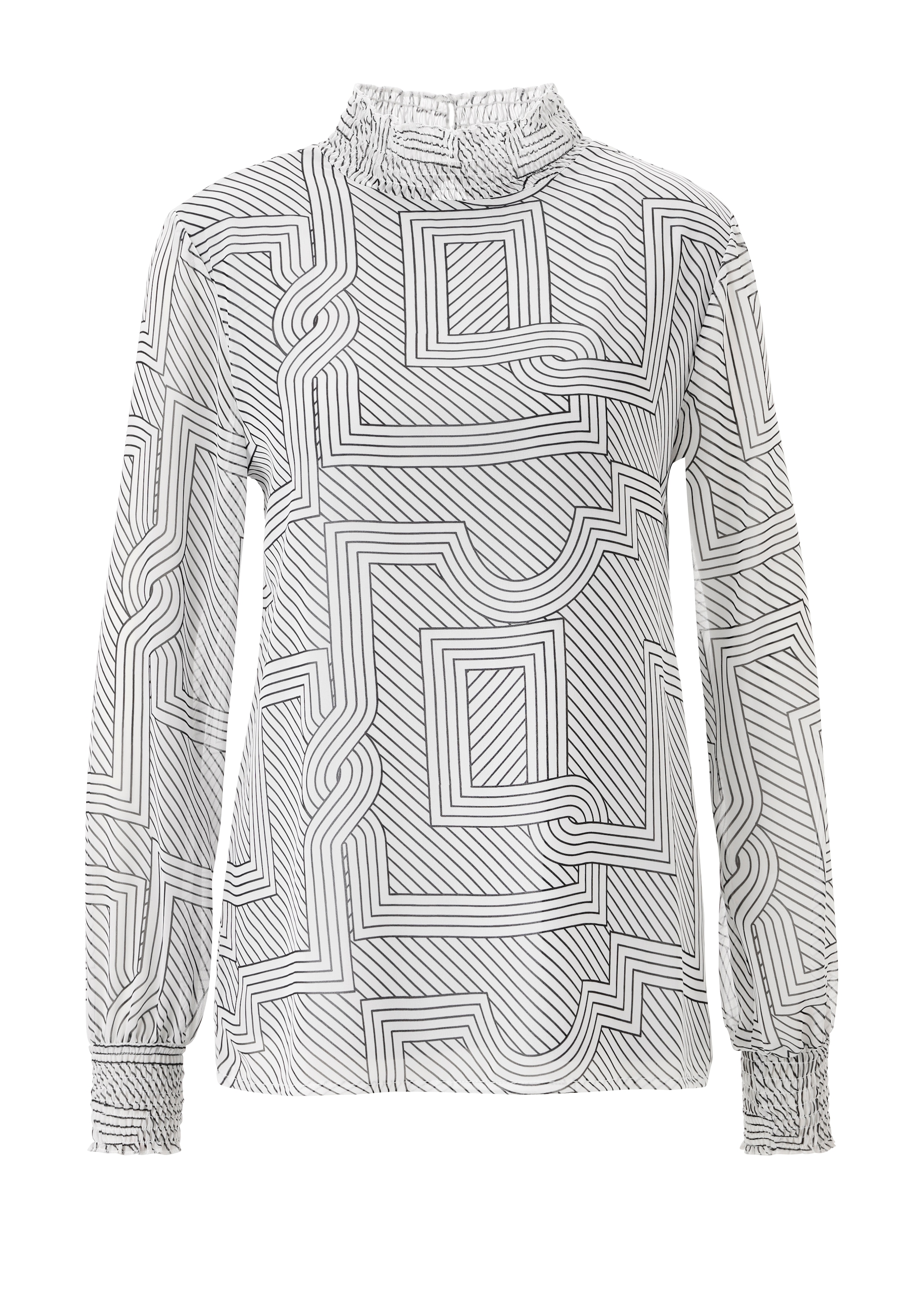 Aniston SELECTED Blouse en mousseline fermeture au dos du cou par deux boutons - NOUVELLE COLLECTION
