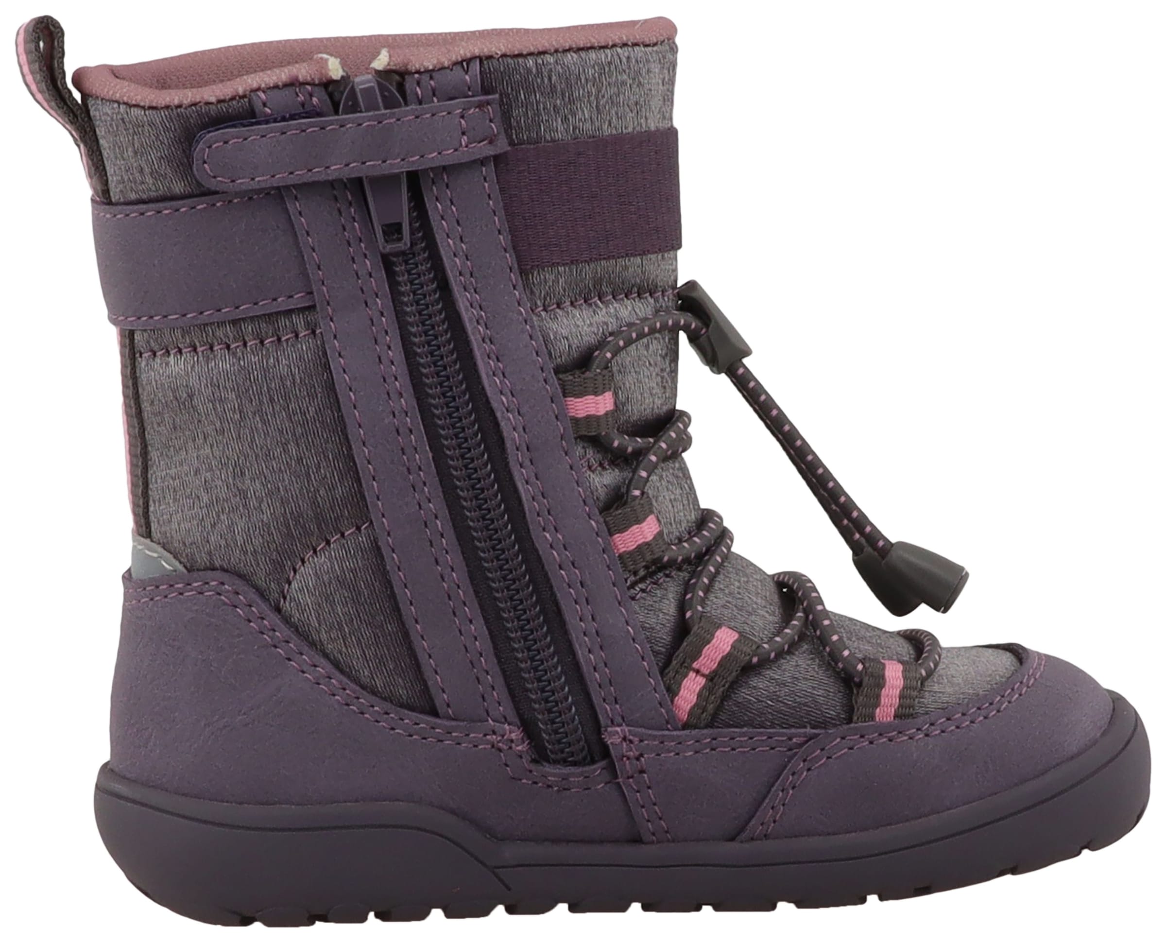Lurchi Chaussures pieds nus »Jace 1 Barefoot-TEX«  Bottes d'hiver avec empiècements contrastants, gabarit de tailles à télécharger
