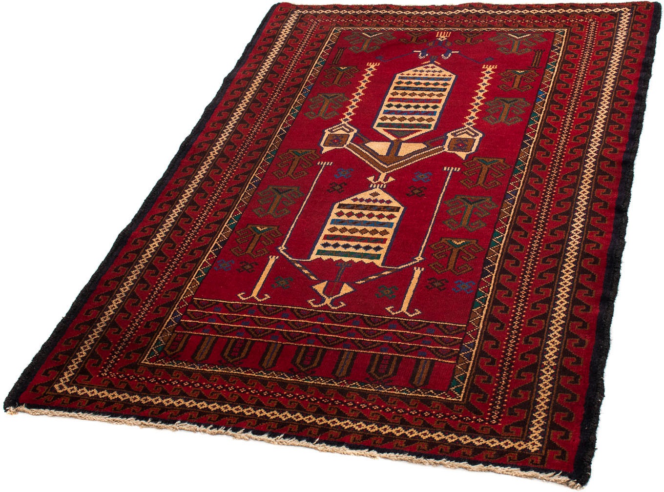 Image of morgenland Orientteppich »Belutsch - 132 x 86 cm - dunkelrot«, rechteckig, 8 mm Höhe, Wohnzimmer, Handgeknüpft, Einzelstück mit Zertifikat bei Ackermann Versand Schweiz