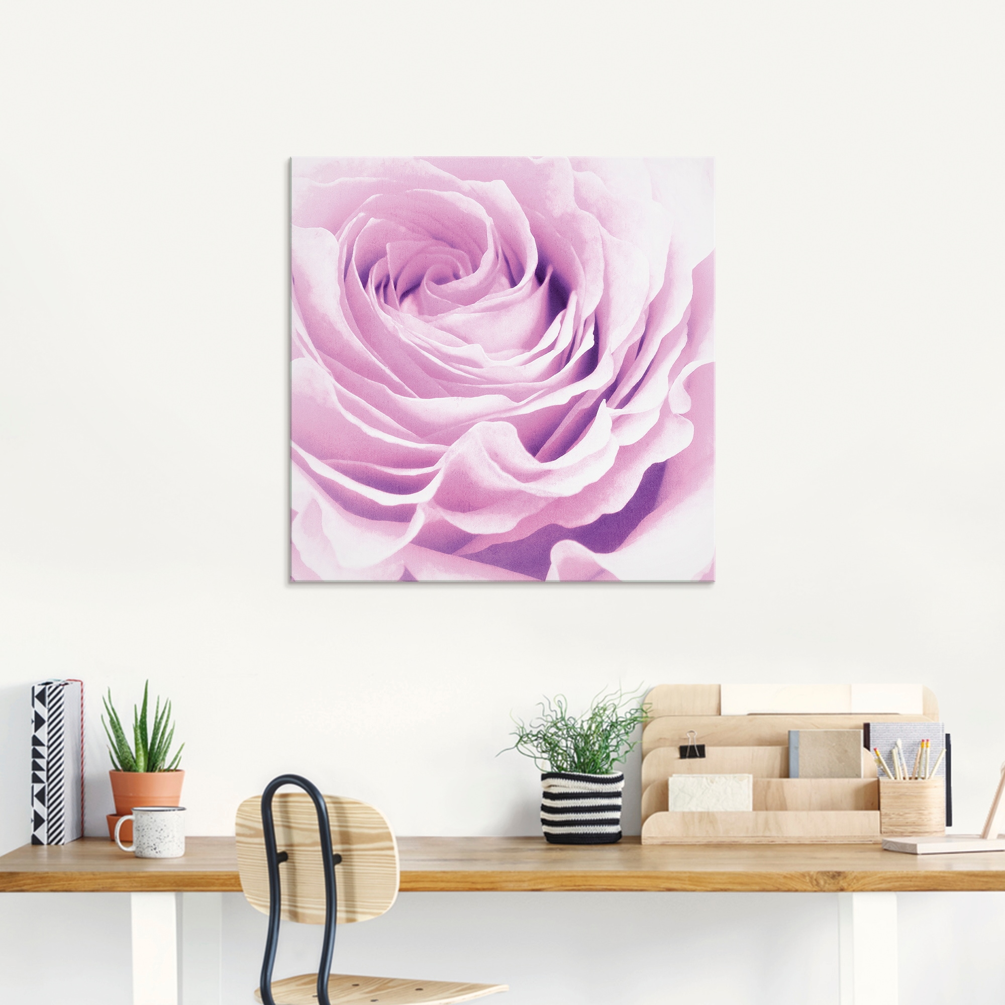 Artland Glasbild »Pastell Rose« Blumen 1 Stk. tlg. in verschiedenen Grössen