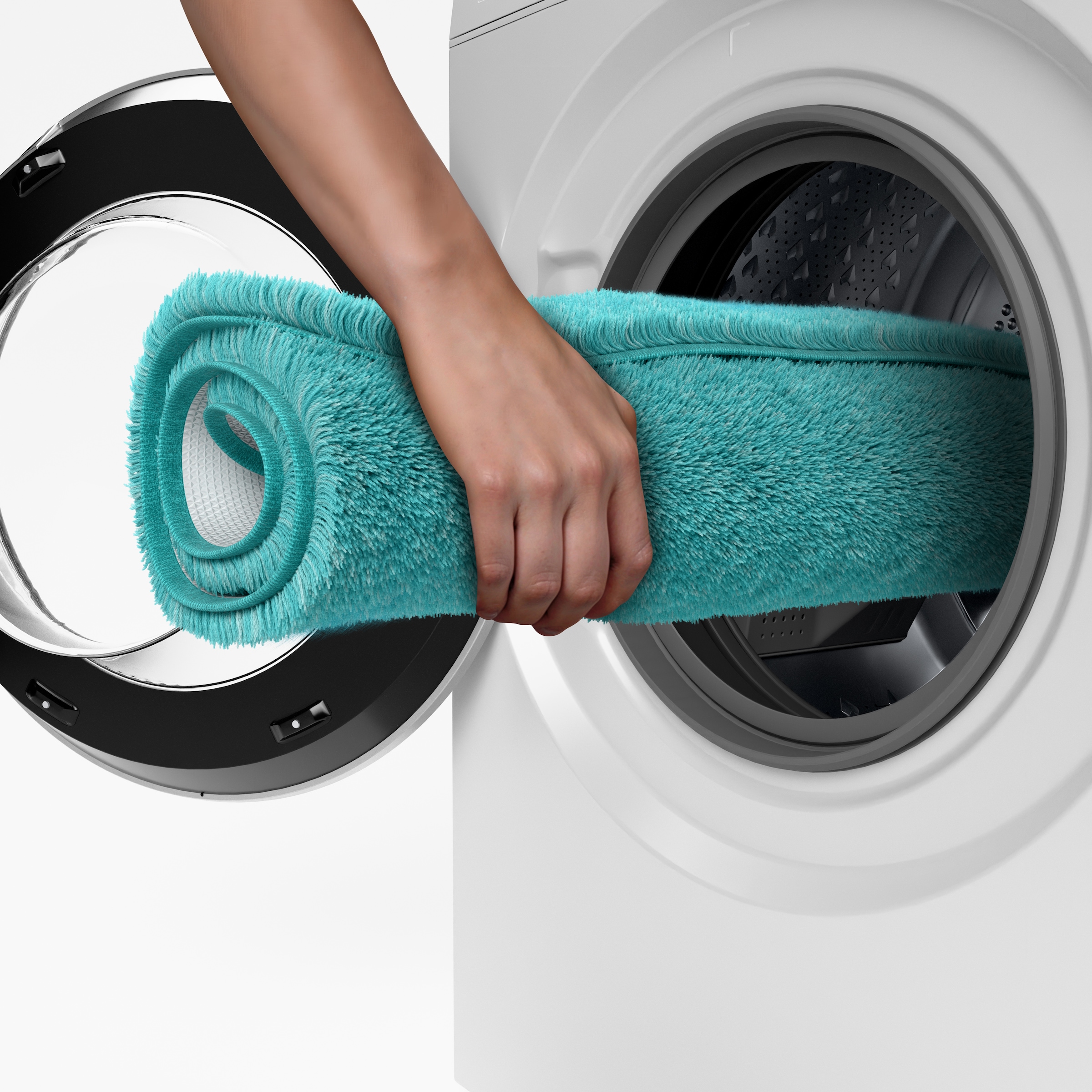 Grund Tapis de bain »Melos, Badvorleger, Badezimmer Teppich, sehr weich« Höhe 27 mm melierte Optik, sehr weicher Flor, Melange-Effekt, Made in Europe