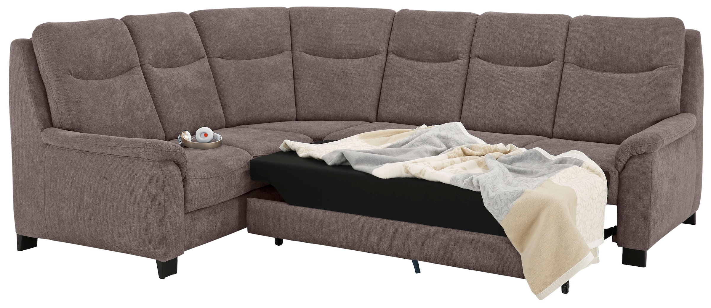 Home affaire Ecksofa »Boccaccio L-Form«, mit Federkern, incl. Kopfteilverstellung, wahlweise Bettfunktion