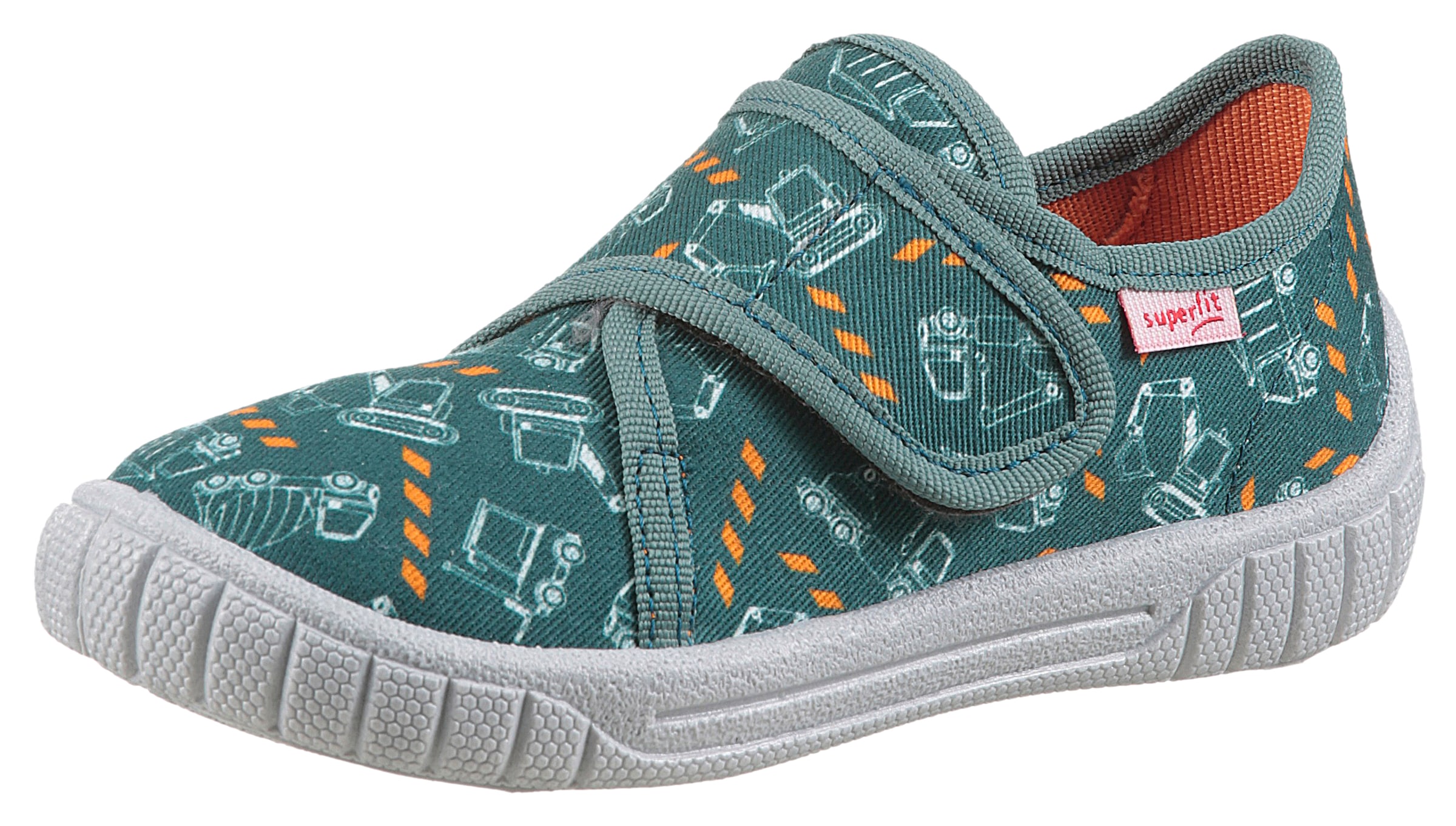 Superfit Hausschuh »BILL, WMS: mittel«  Kinderschuh mit Klettverschluss, Grössenschablone zum Download