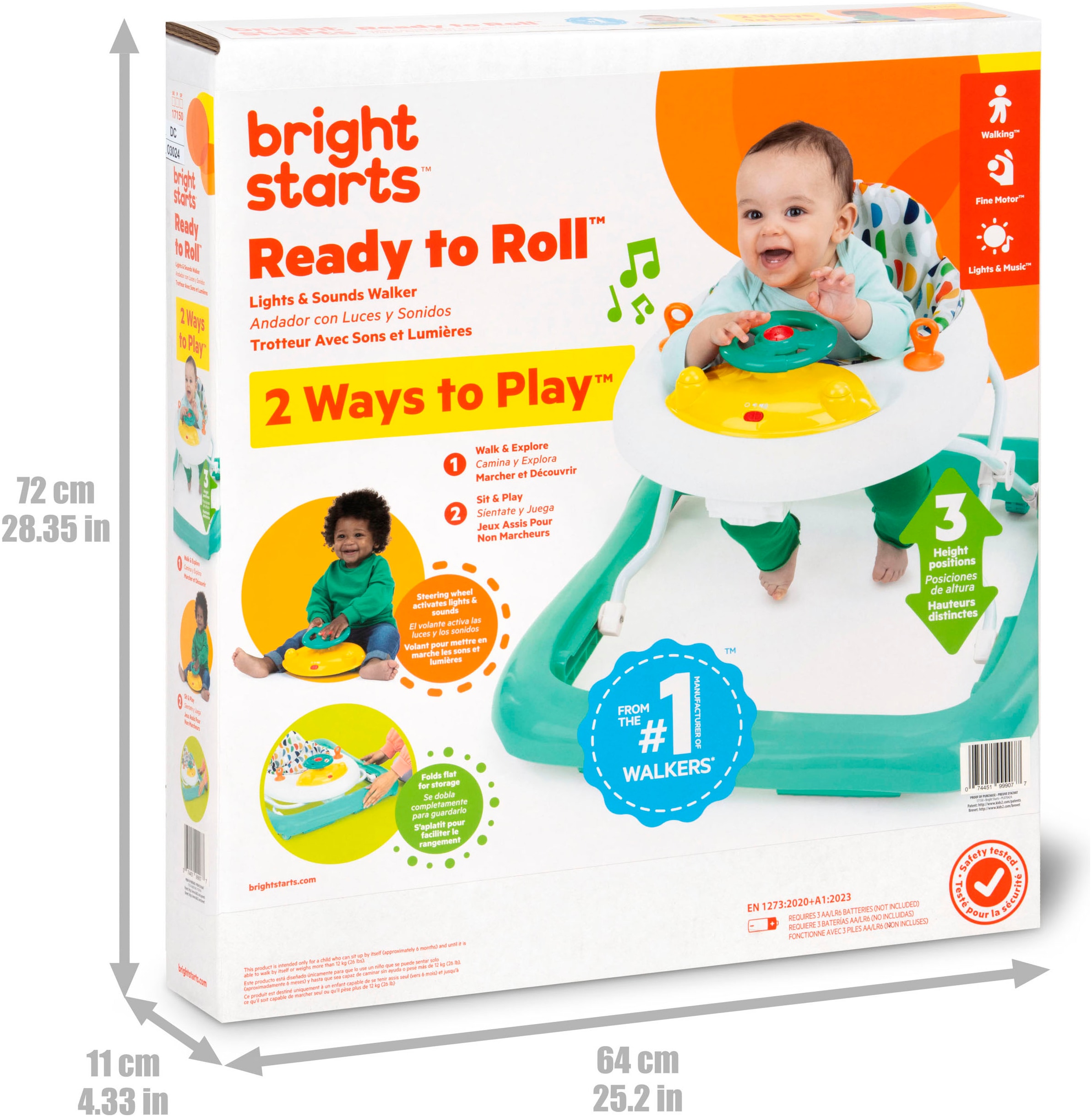 Bright Starts Trotteur »Ready to Roll  Lights & Sounds Walker« mit Licht- und Soundeffekt