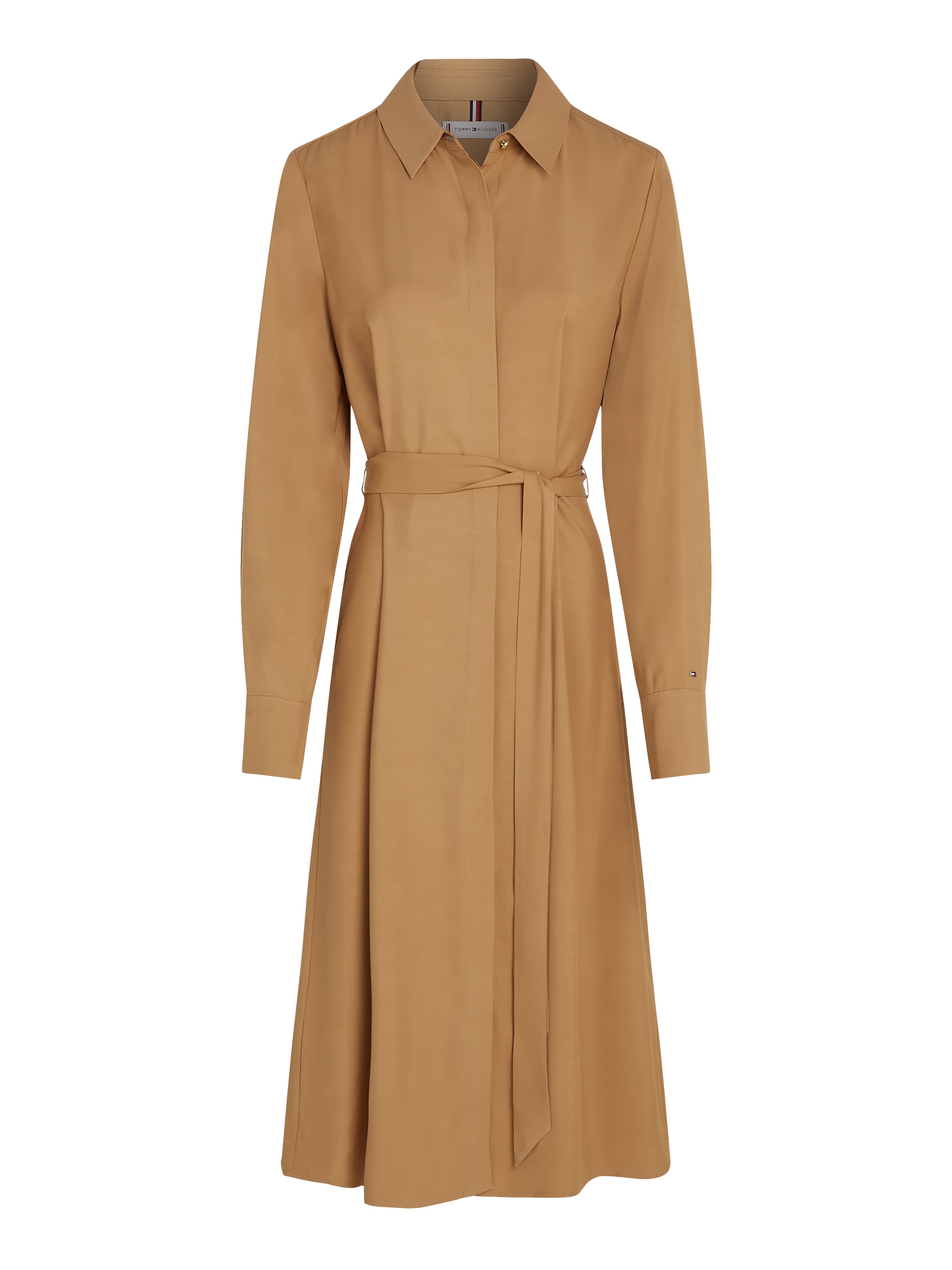 Tommy Hilfiger Hemdblusenkleid »FLUID VISCOSE SHIRT DRESS«, fliessende Viskose Qualität