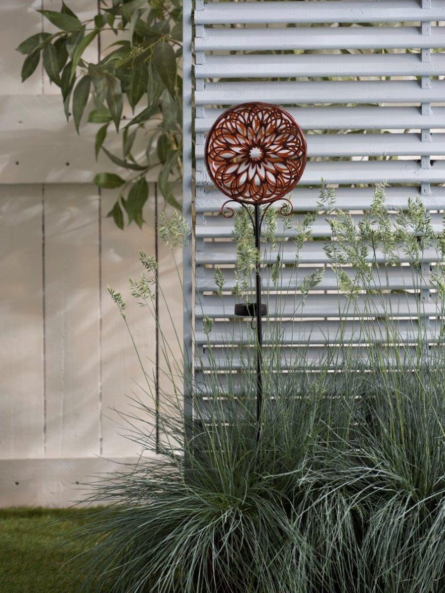 LUXFORM Lampe de jardin »Solar-Erdspiess-Gartenlampe - Mandala - 2 Stück« Module LED 2 cuis ornement décoratif de jardin