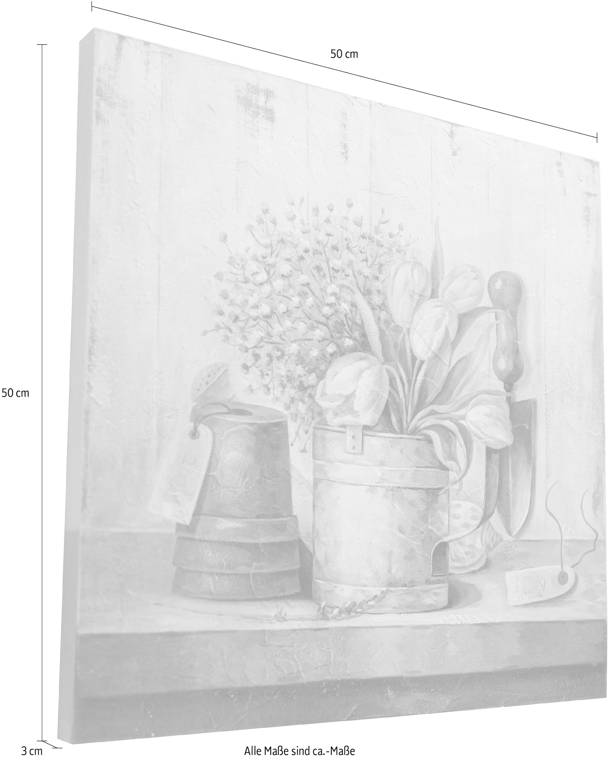 cm, »Elin«, Accessoires Motiv Wohnzimmer Blumen, Wandbild Möbel kaufen & Myflair 50x50 Wanddeko,