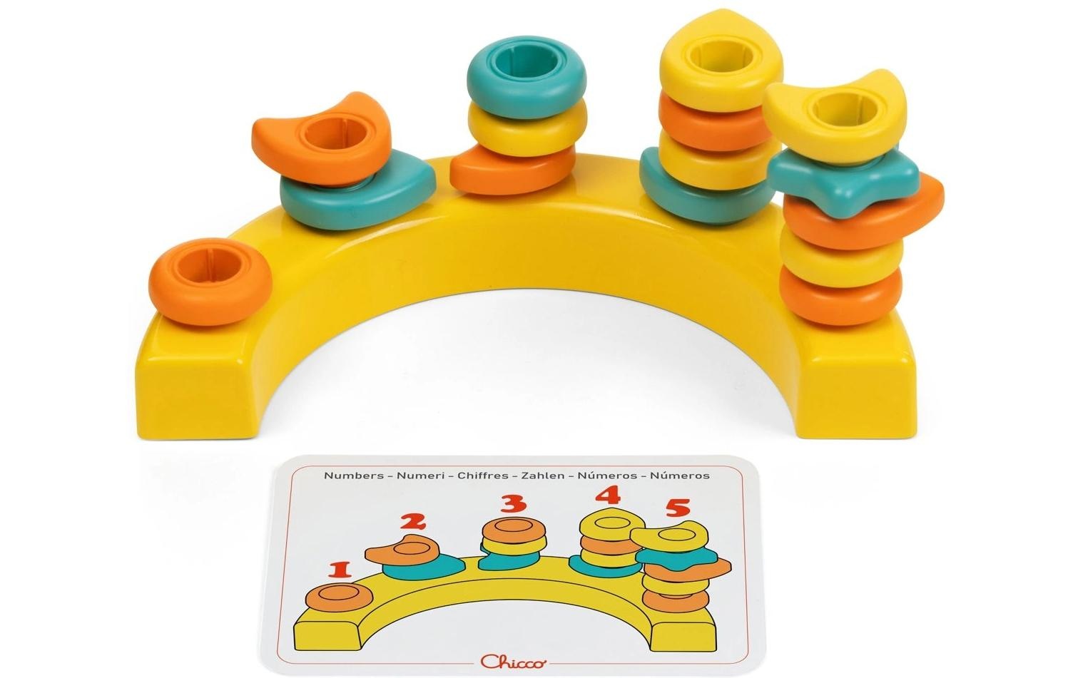 Chicco Lernspielzeug »Regenbogen Steckspiel« Farbenfrohes Set für kreativen Spielspass und kognitive Entwicklung
