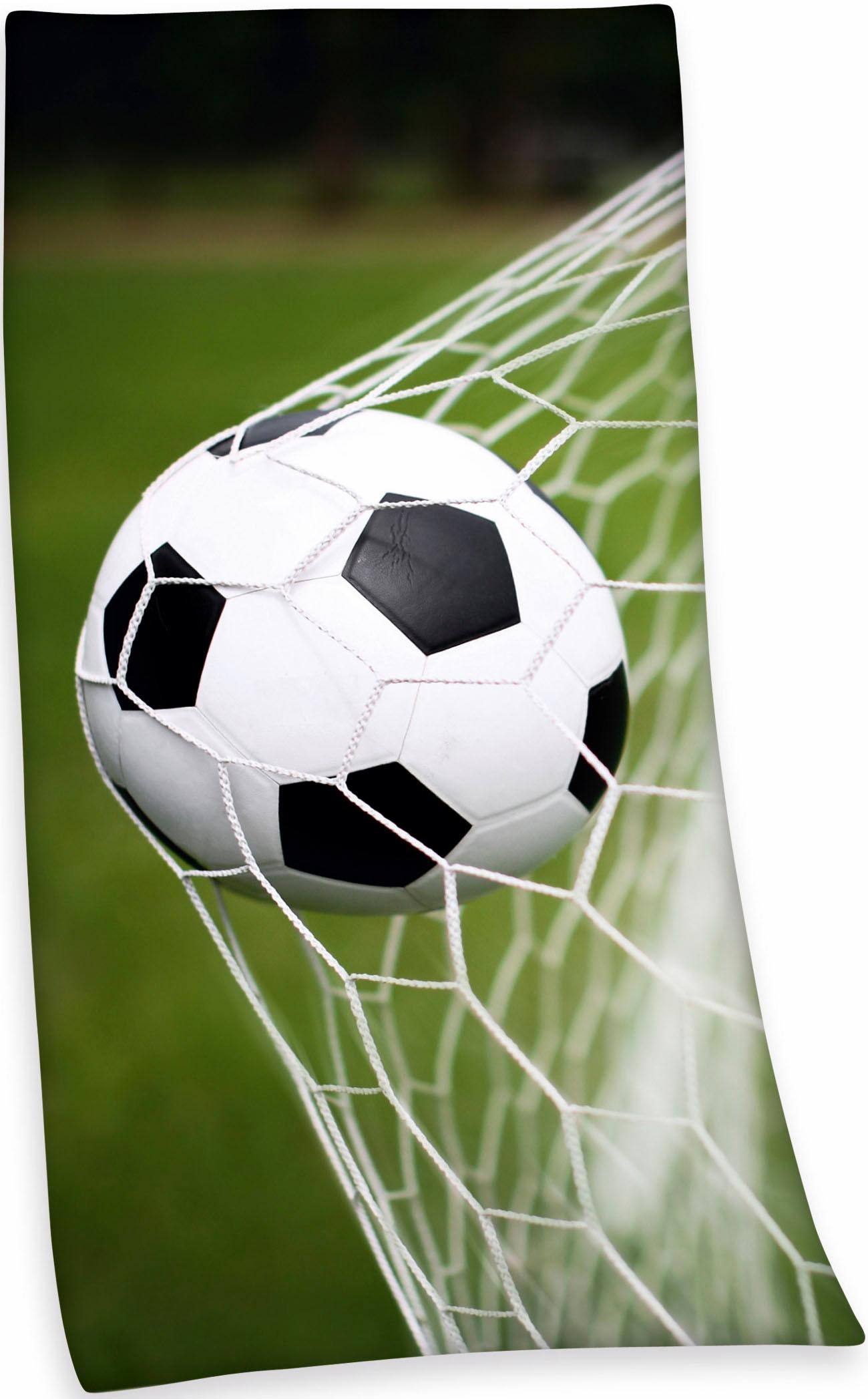 Badetuch »Fussball«, (1 St., Badetuch 75 x 150 cm), mit Fussballmotiv