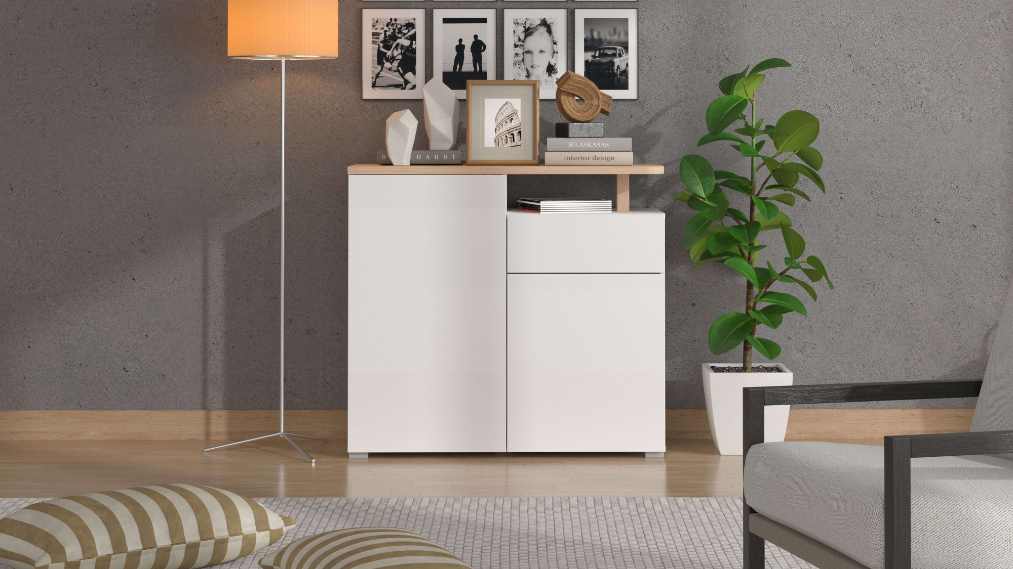 Image of INOSIGN Kommode "Aterno Sideboard, Anrichte" Breite 154 cm, mit Push-to-Open Funktion