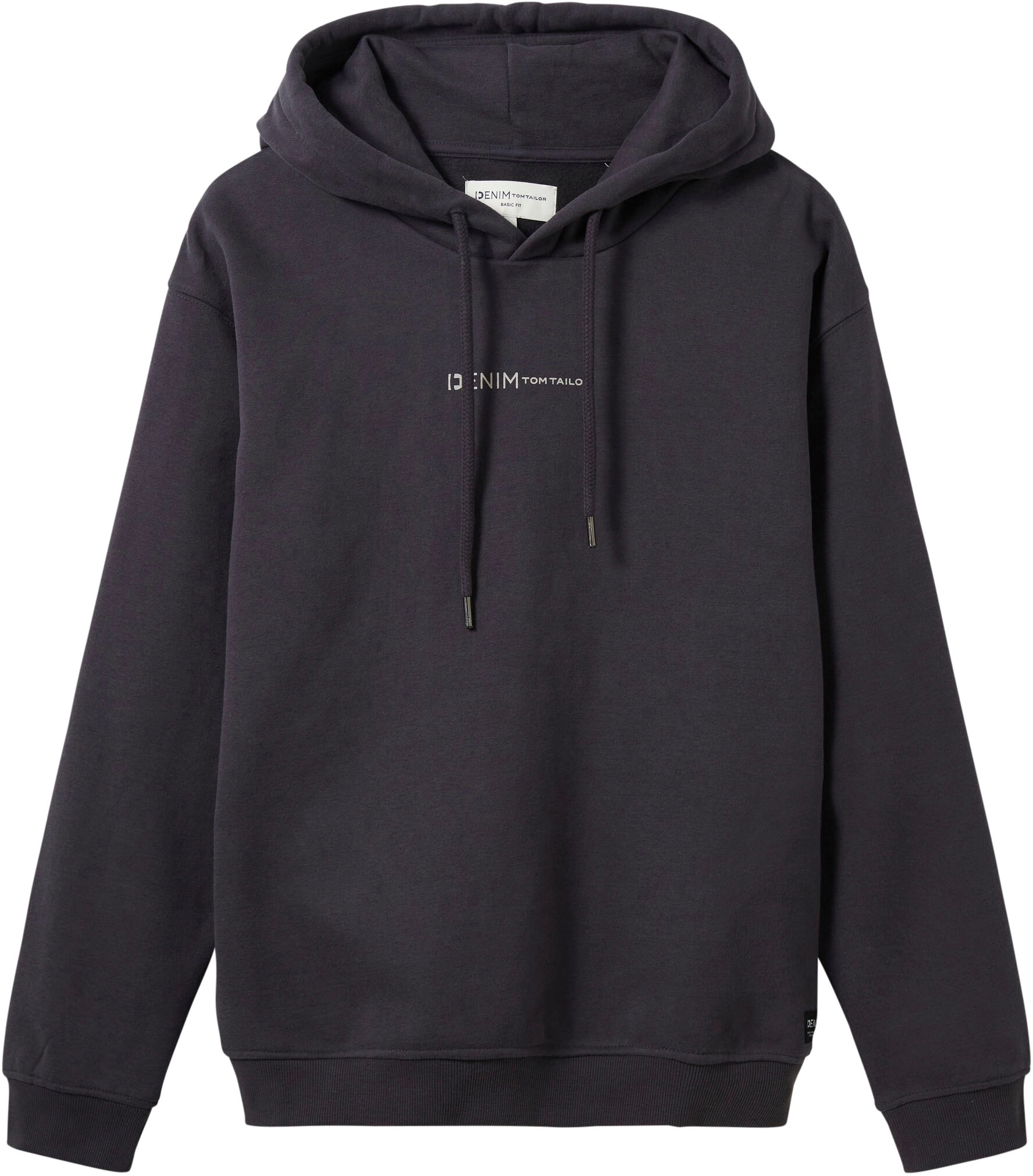 TOM TAILOR Denim Sweatshirt, mit Kapuze und Logo-Print