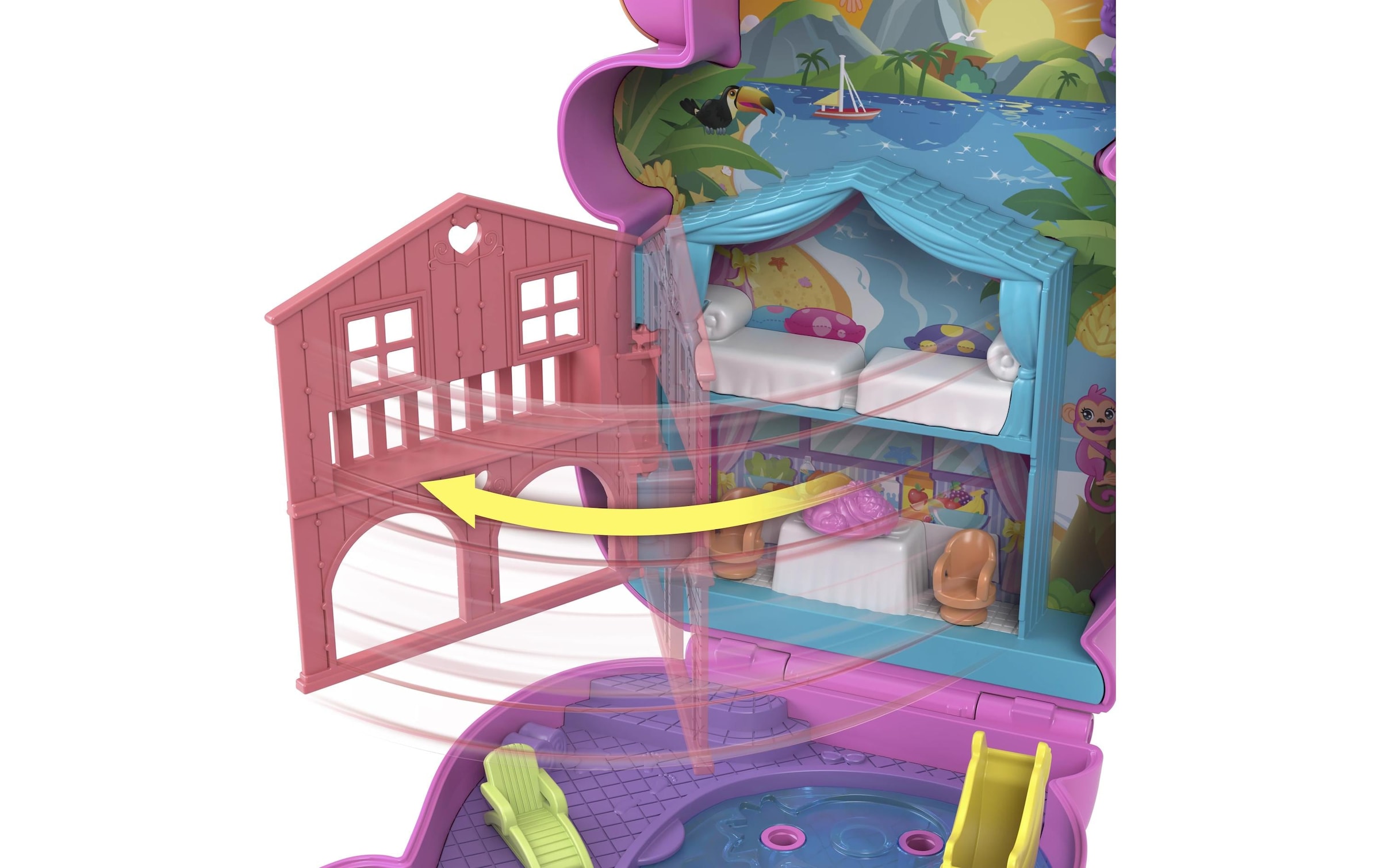 Polly Pocket Puppenhaus »Affenmama und Baby«