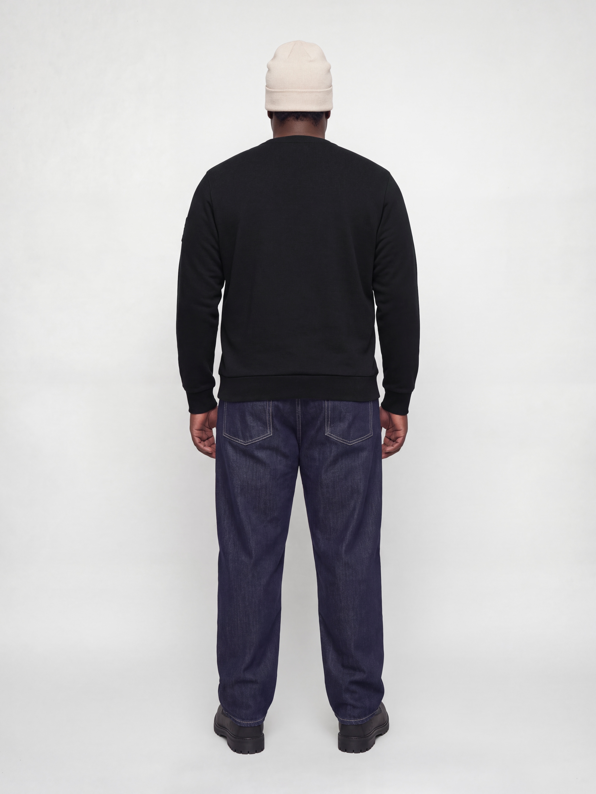 Jack & Jones PlusSize Sweat-shirt »JJCLEVELAND SWEAT CREW NECK PLS«, mélange de matériaux, coupe régulière
