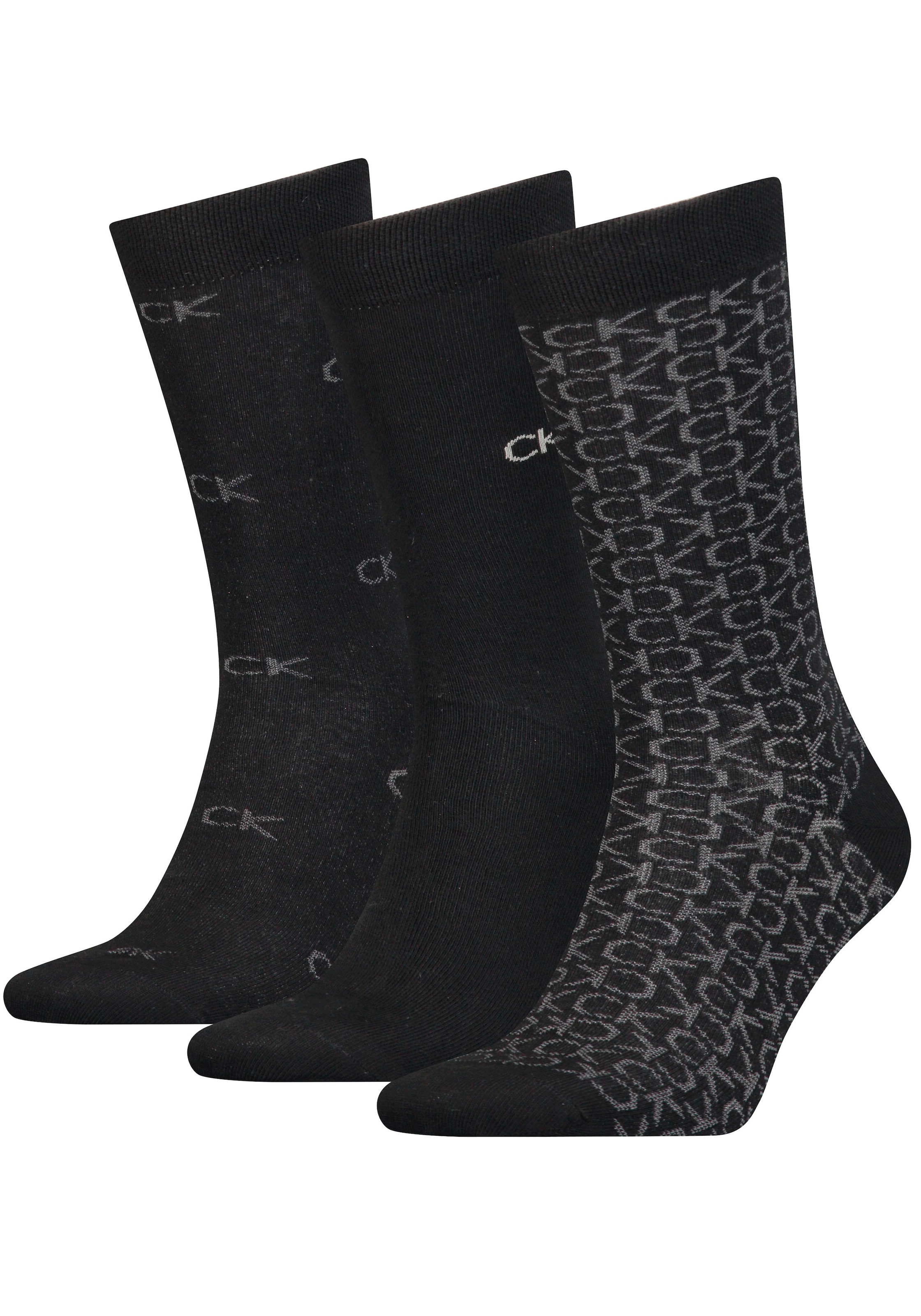 Socken, (Packung, 3er-Pack), mit verschiedener Musterung