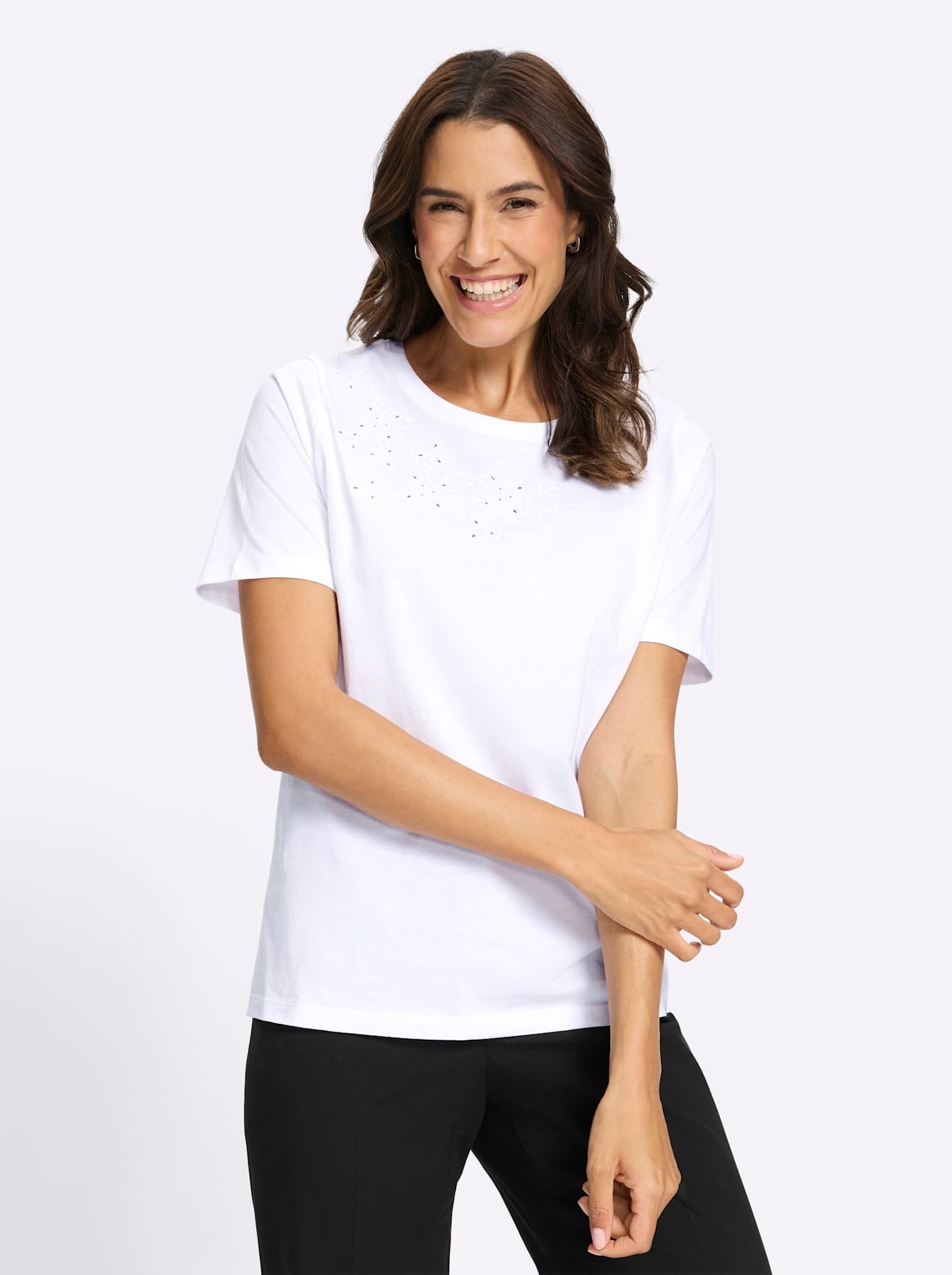 Inspirationen Shirt à col rond »Baumwoll-Shirt« 1 pièces