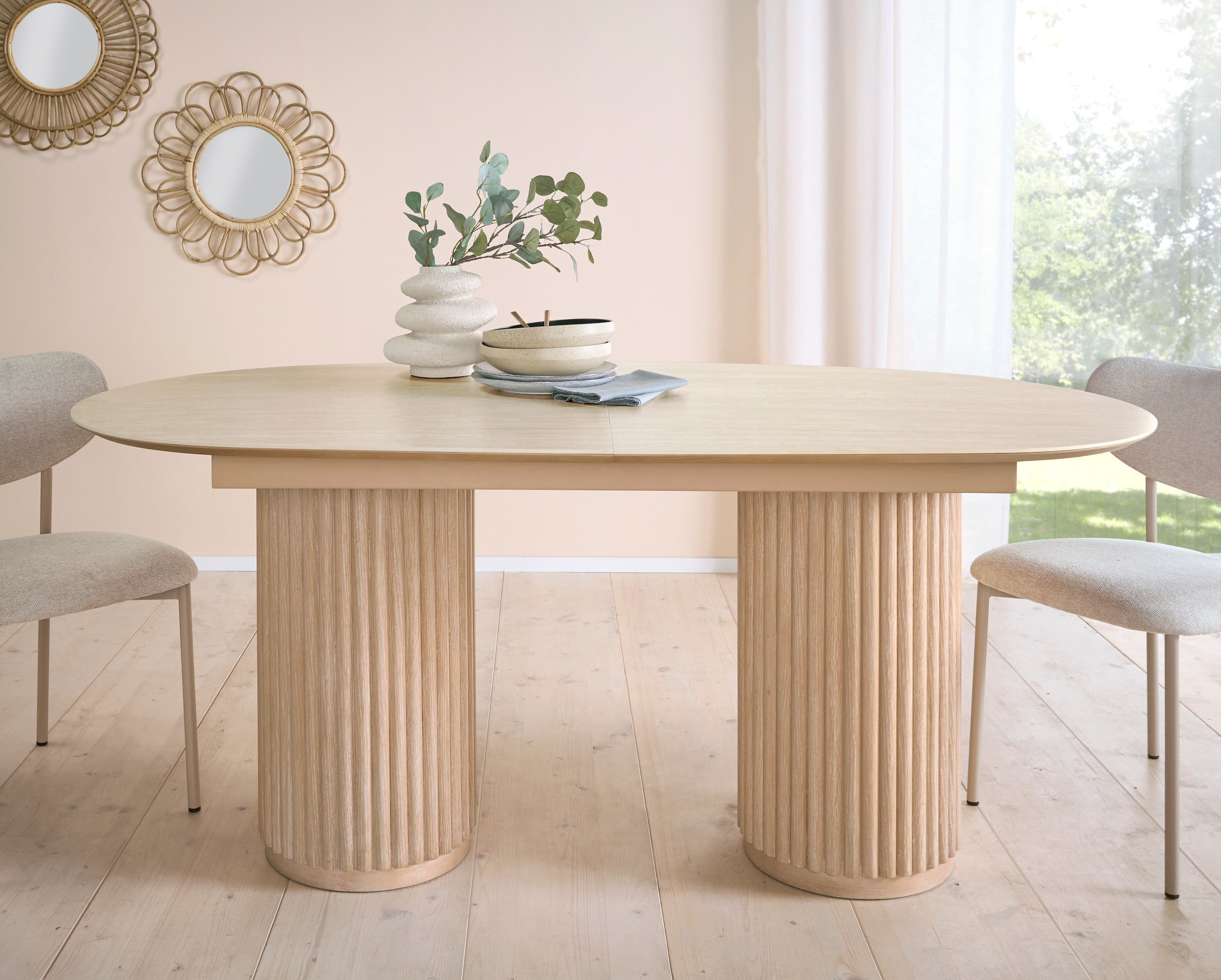 homsy by Ana Johnson Table de salle à manger »Solva« mit pflegeleichter Keramik Platte, ausziehbar auf 220 cm