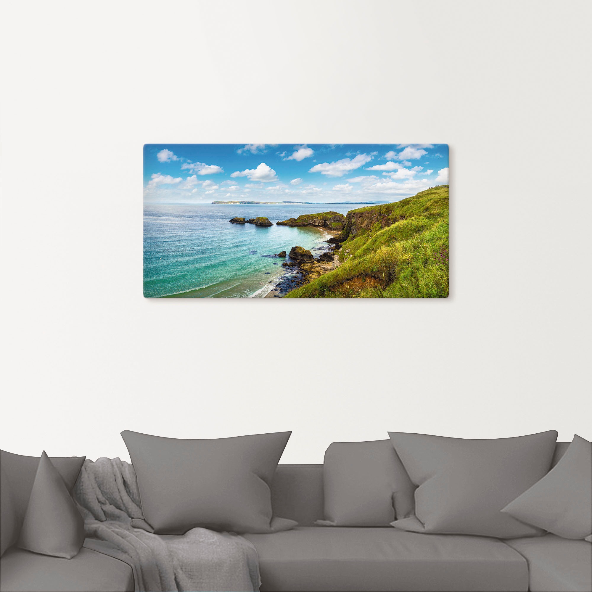 Artland Tableau sur toile »Küstenweg in Carrick-a-Rede« 1 cuis tlg. auf Holzrahmen gespannt