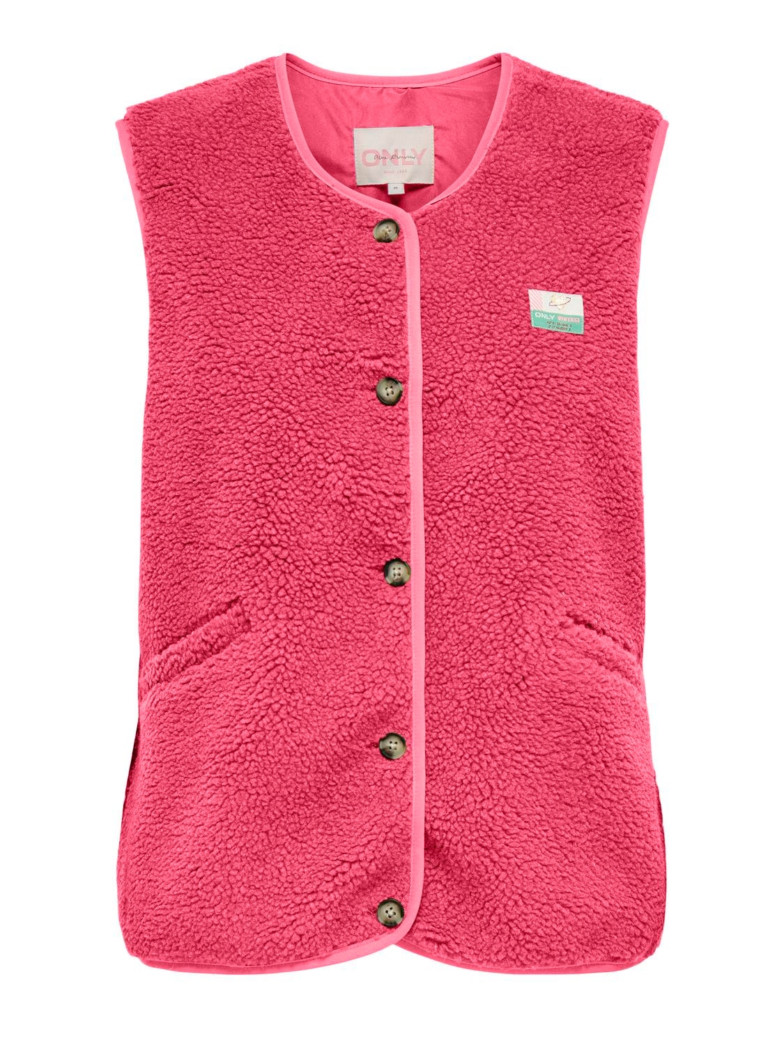ONLY Gilet en peluche »ONLBABY LIFE TEDDY VEST PNT CS« Kunstfaser Plüsch
