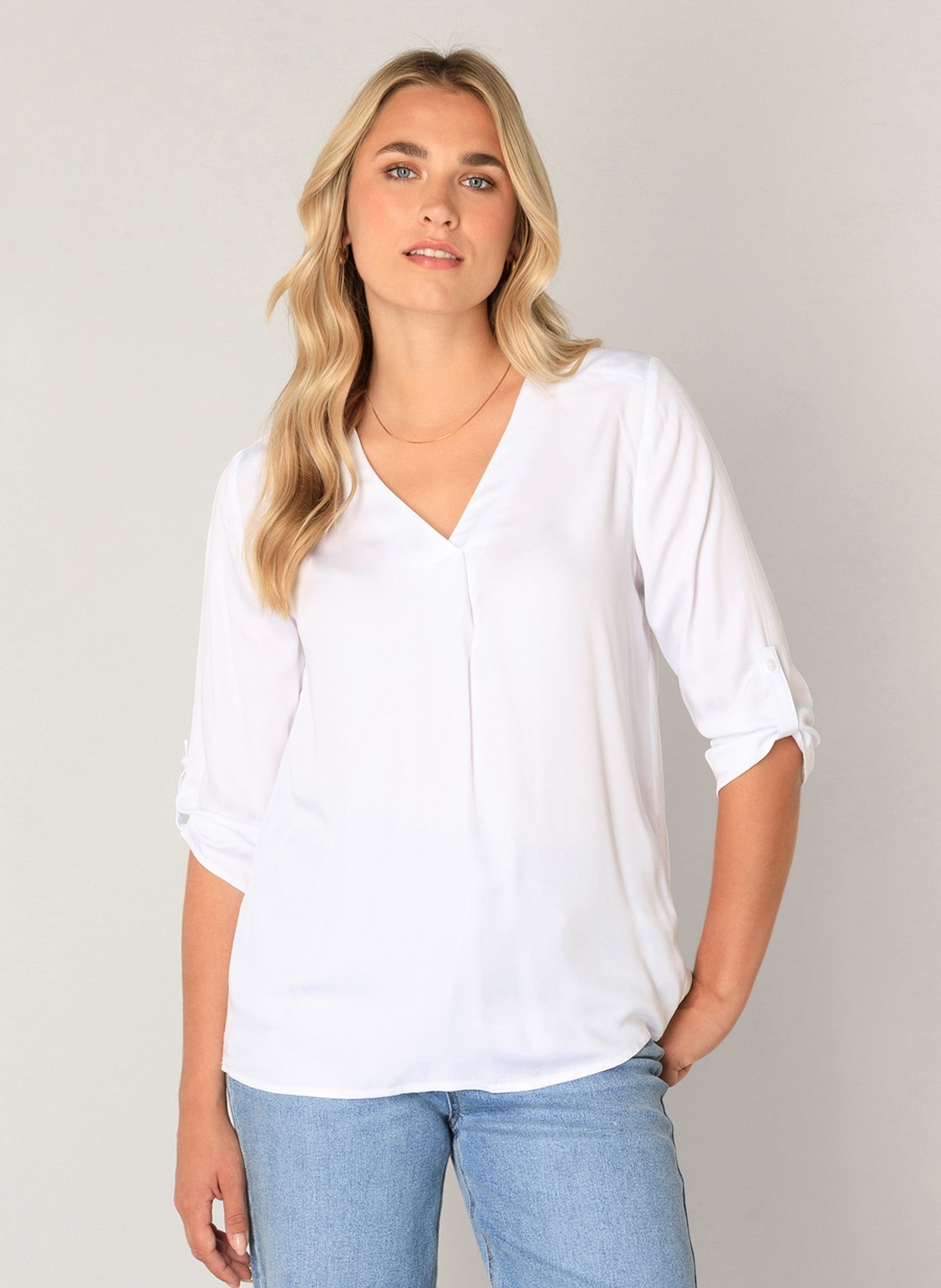 Image of Base Level Shirtbluse mit V-Ausschnitt
