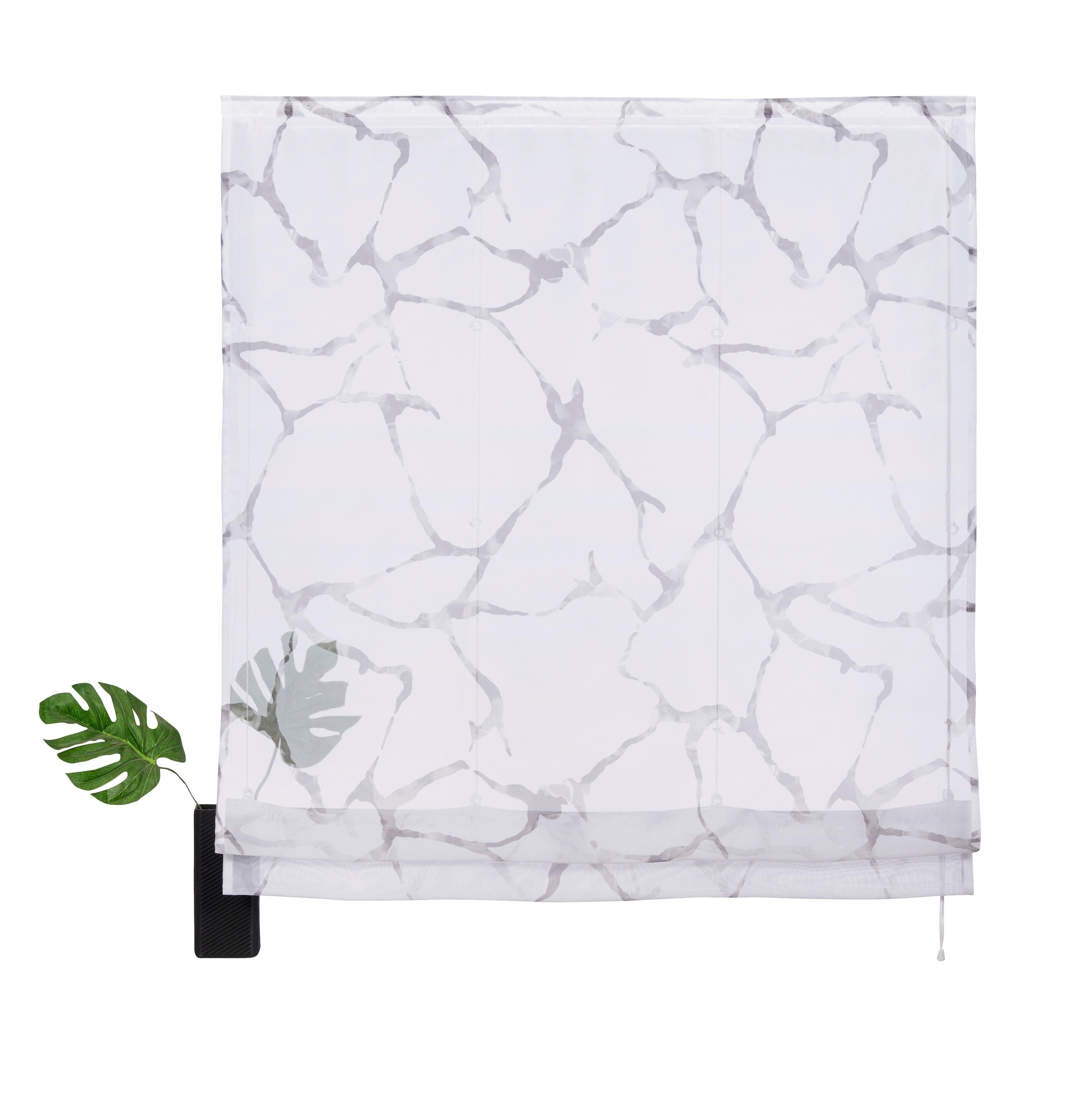 Image of GOODproduct Raffrollo "Fulda" mit Klettschiene Transparent, Voile, Polyester