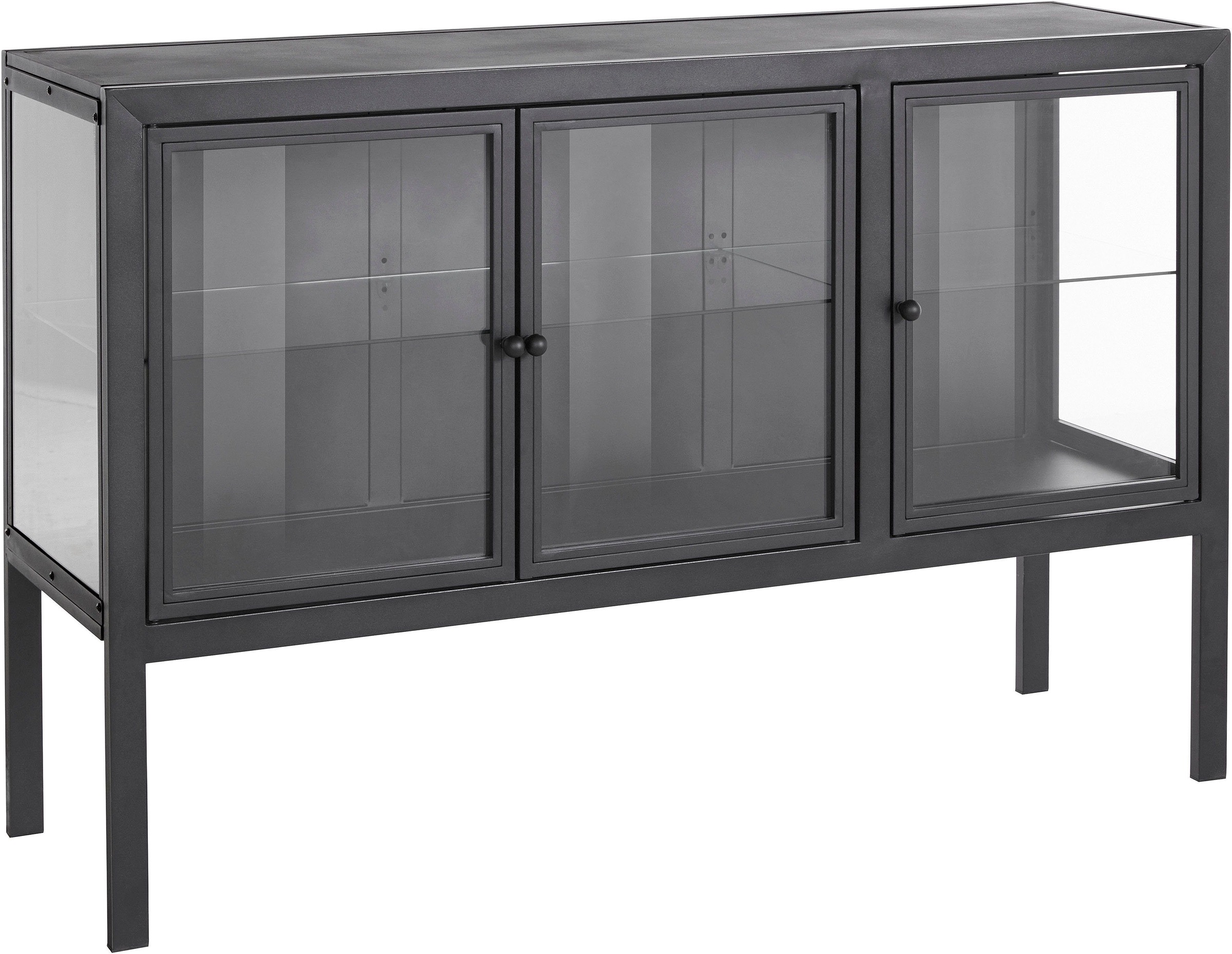 Image of Leonique Sideboard »Ashlee«, aus schönem Metall gefertigt, mit Glaseinlegeböden und Glastüren, Breite 139 cm bei Ackermann Versand Schweiz