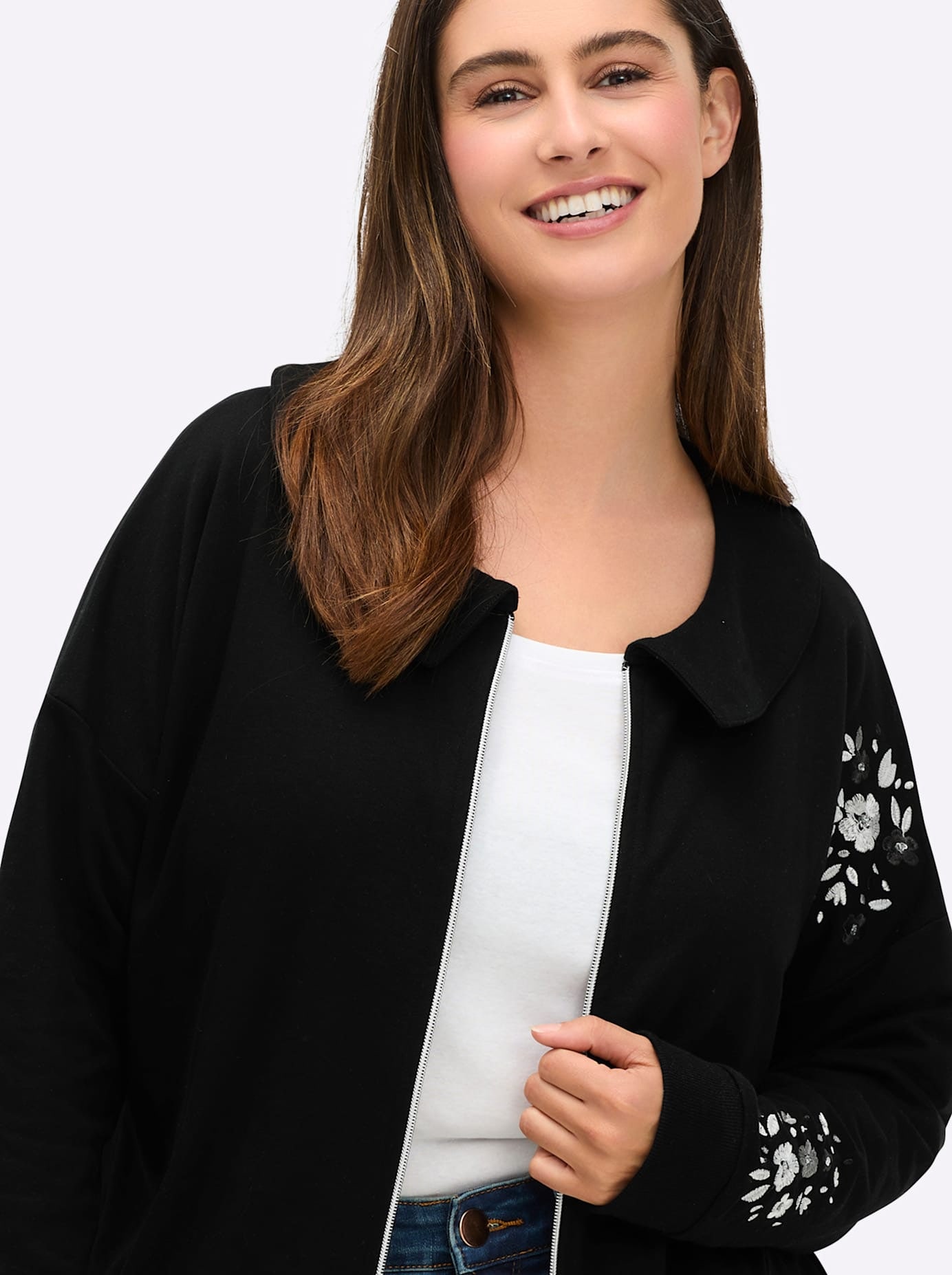 Sheego Shirtjacke »Sweatjacke« 1 Stk.