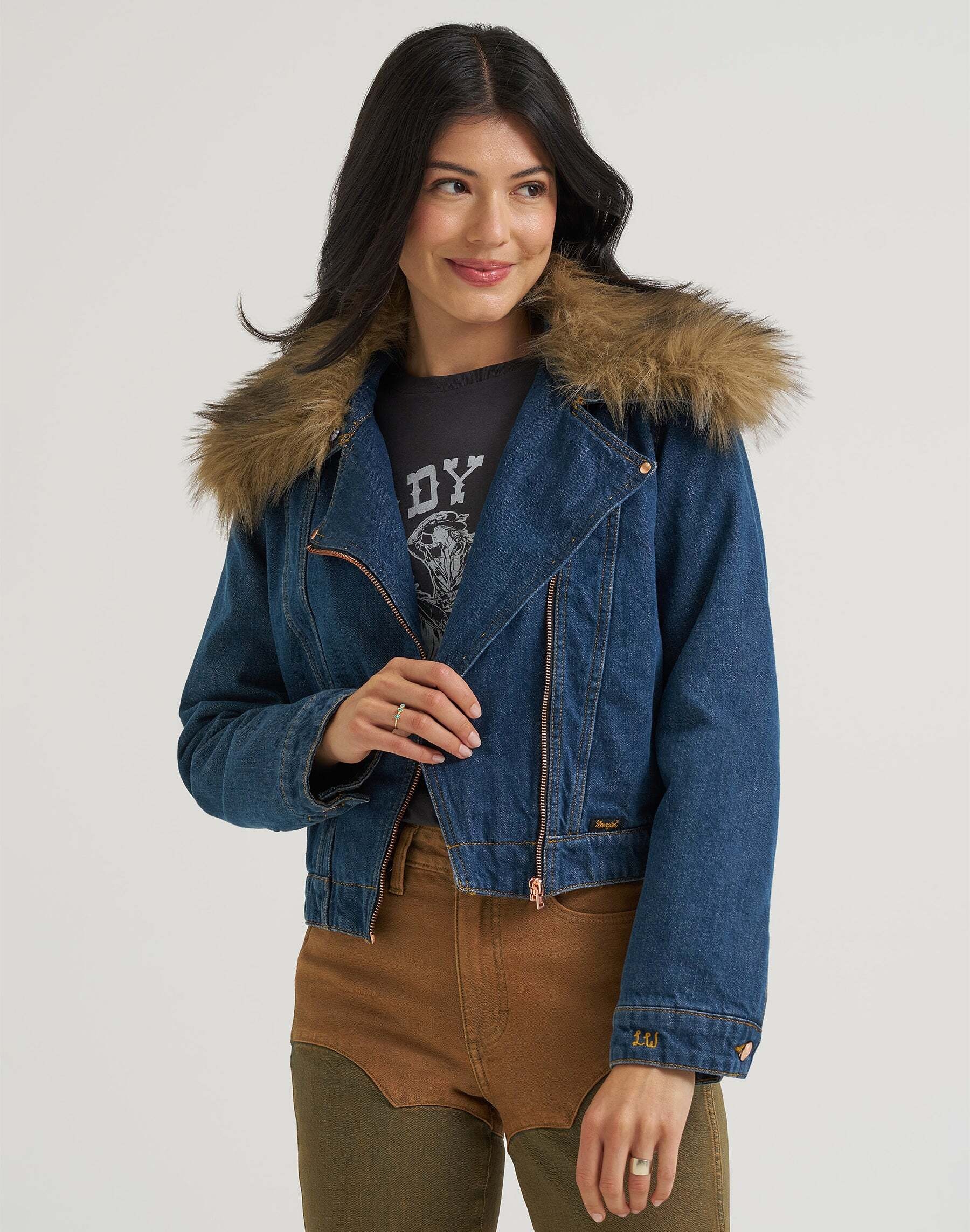 Image of Wrangler Jeansjacke "WRANGLER Jeansjacke Moto"