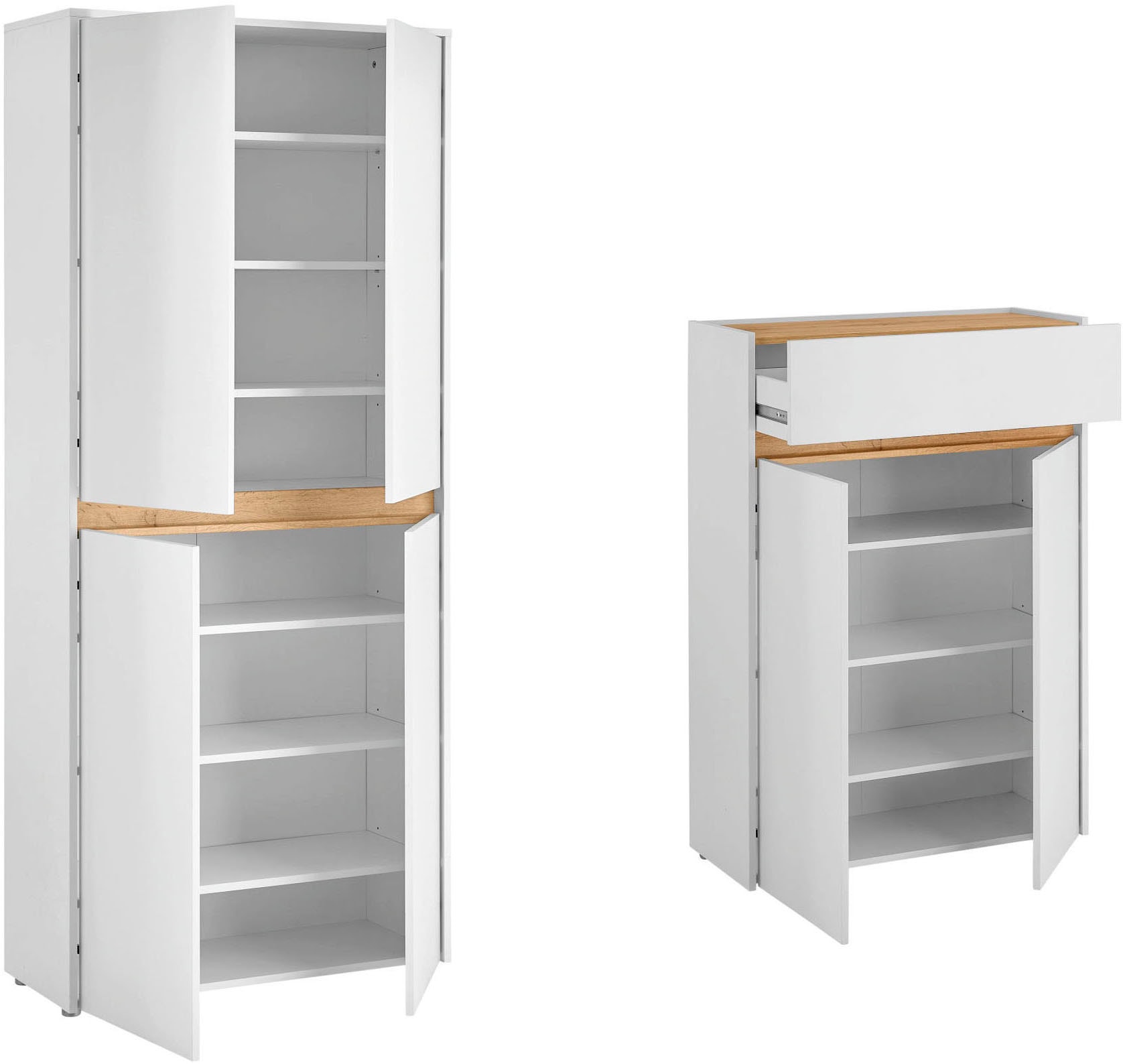 Home affaire Garderoben-Set »City/Giron, moderne Garderobe, viel Stauraum, ca. 48 Schuhe« Set, 2 Stk. tlg.