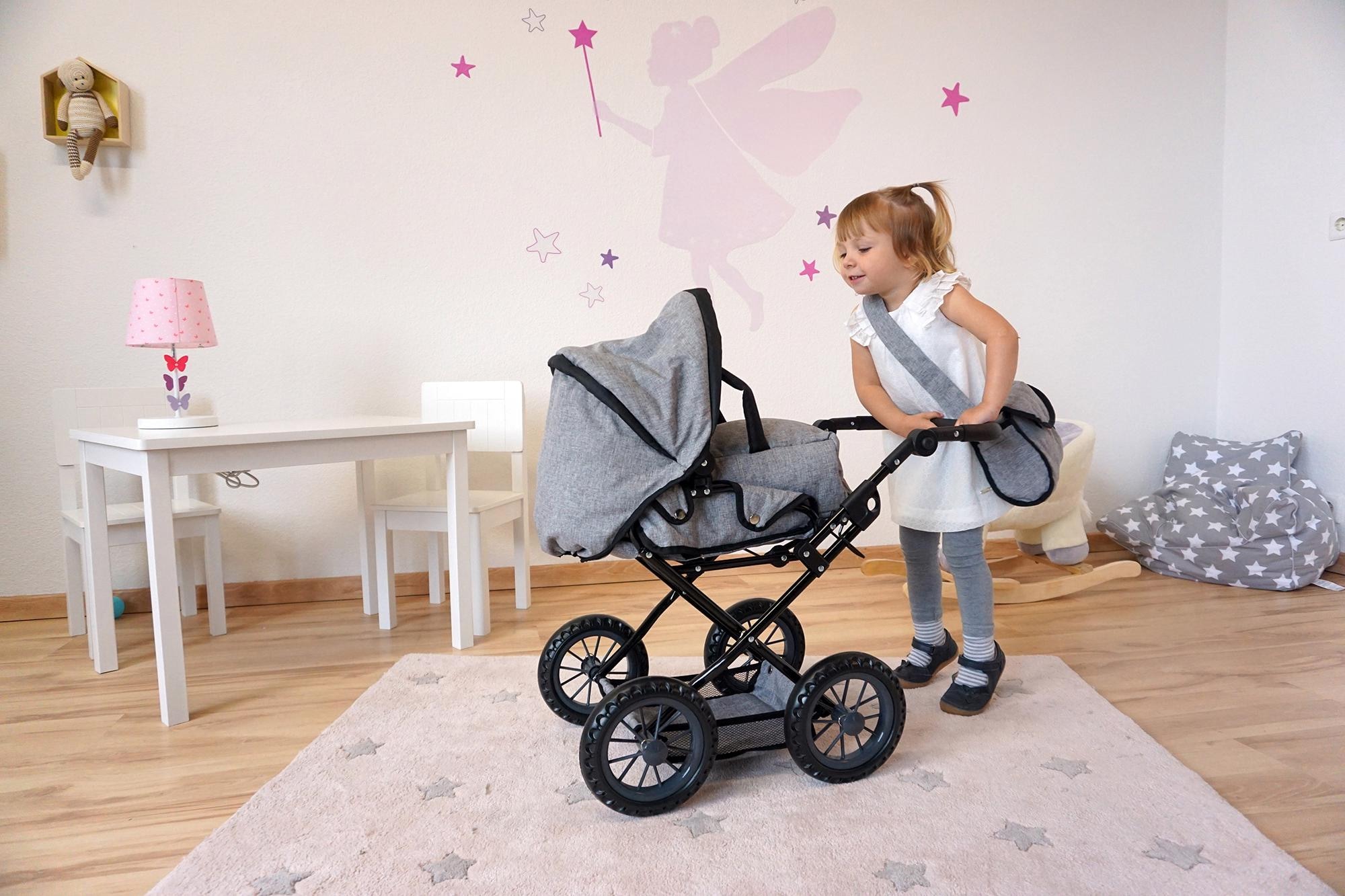 Knorrtoys® Kombi-Puppenwagen »Ruby - Stone«, mit Wickeltasche