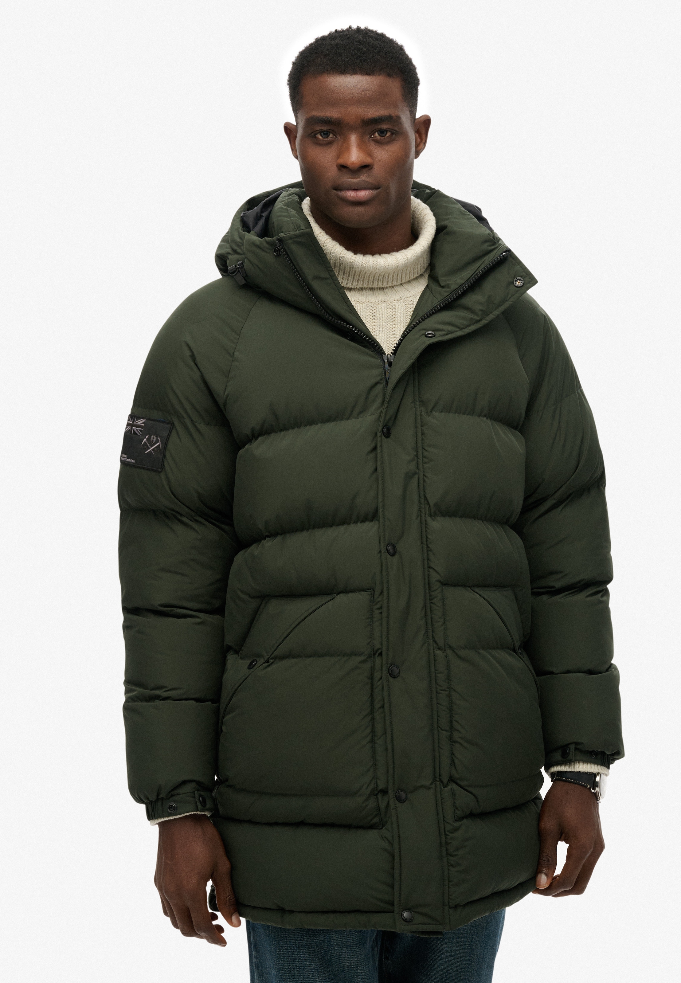 Image of Superdry Steppjacke "XPD LONGLINE BAFFLE PARKA" mit Kapuze