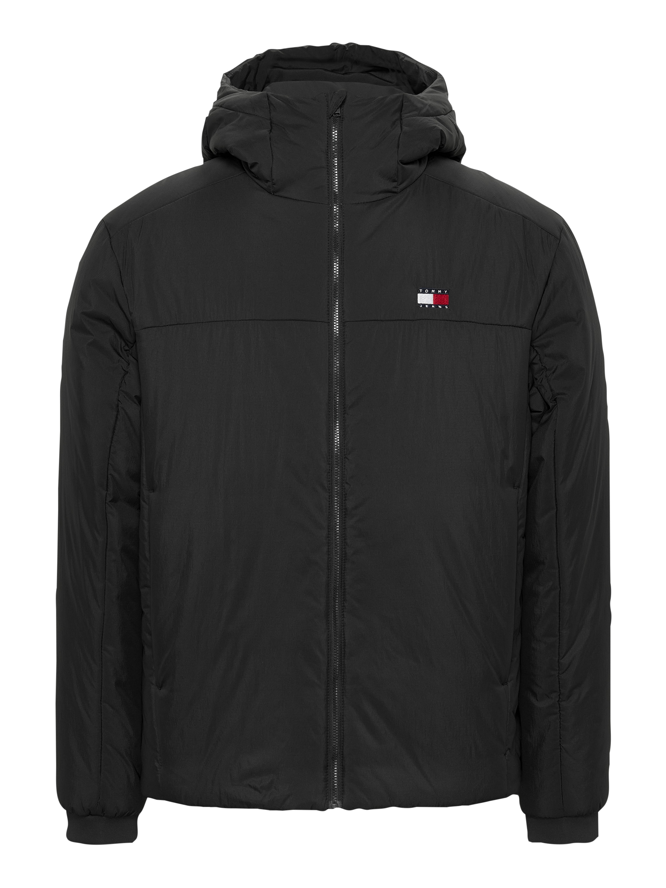 Tommy Jeans Plus Allwetterjacke »TJM LT POLY JACKET EXT«, mit Kapuze, in Grossen Grössen, Logostickerei, Eingriffstaschen