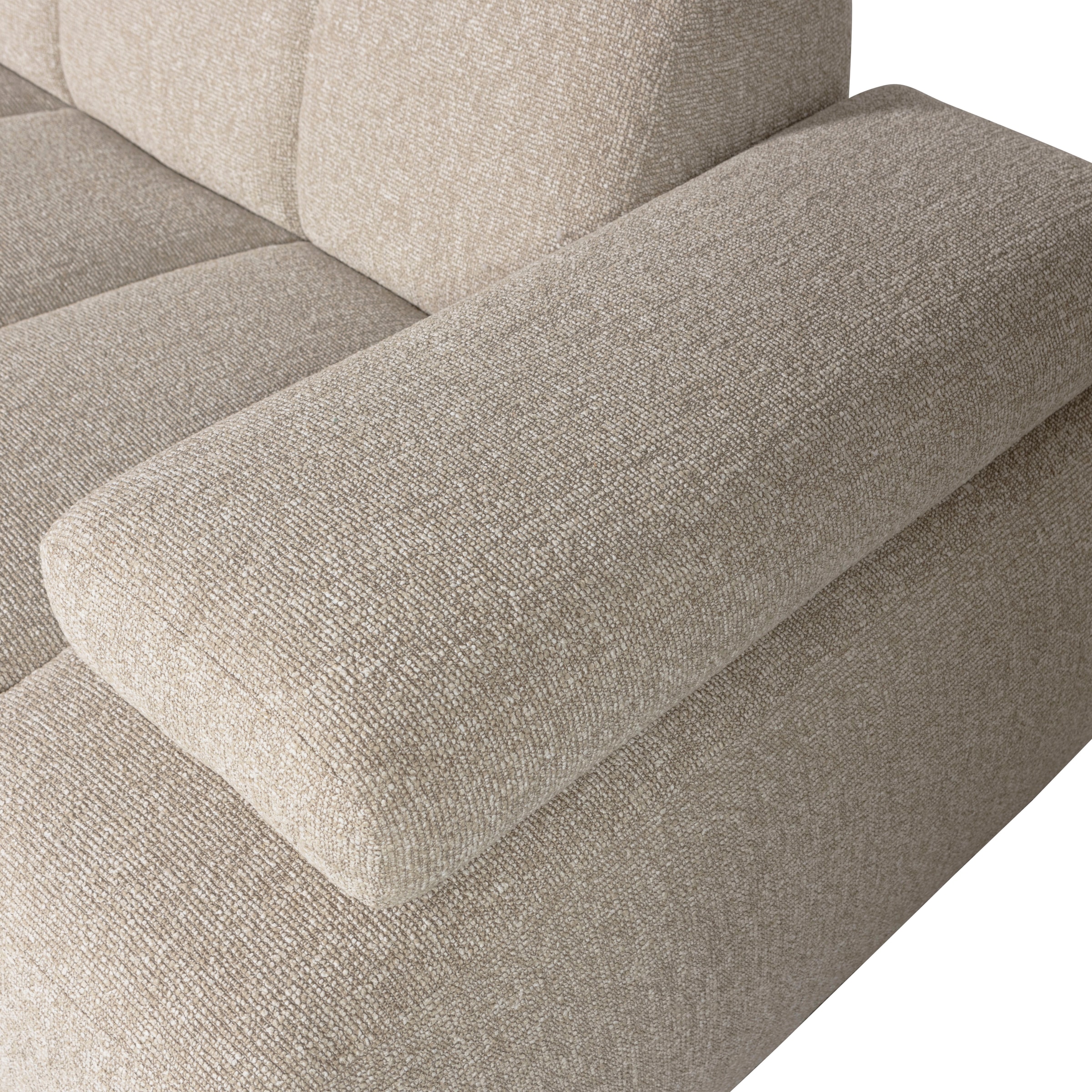WOOOD Chaiselongue »Mojo Bouclé-Bezug mit verstellbarer Armlehne, H 74 x B 284 x T 160 cm« Tragkraft 360 kg, Maximale Verschleissfestigkeit, Pfleiglicht