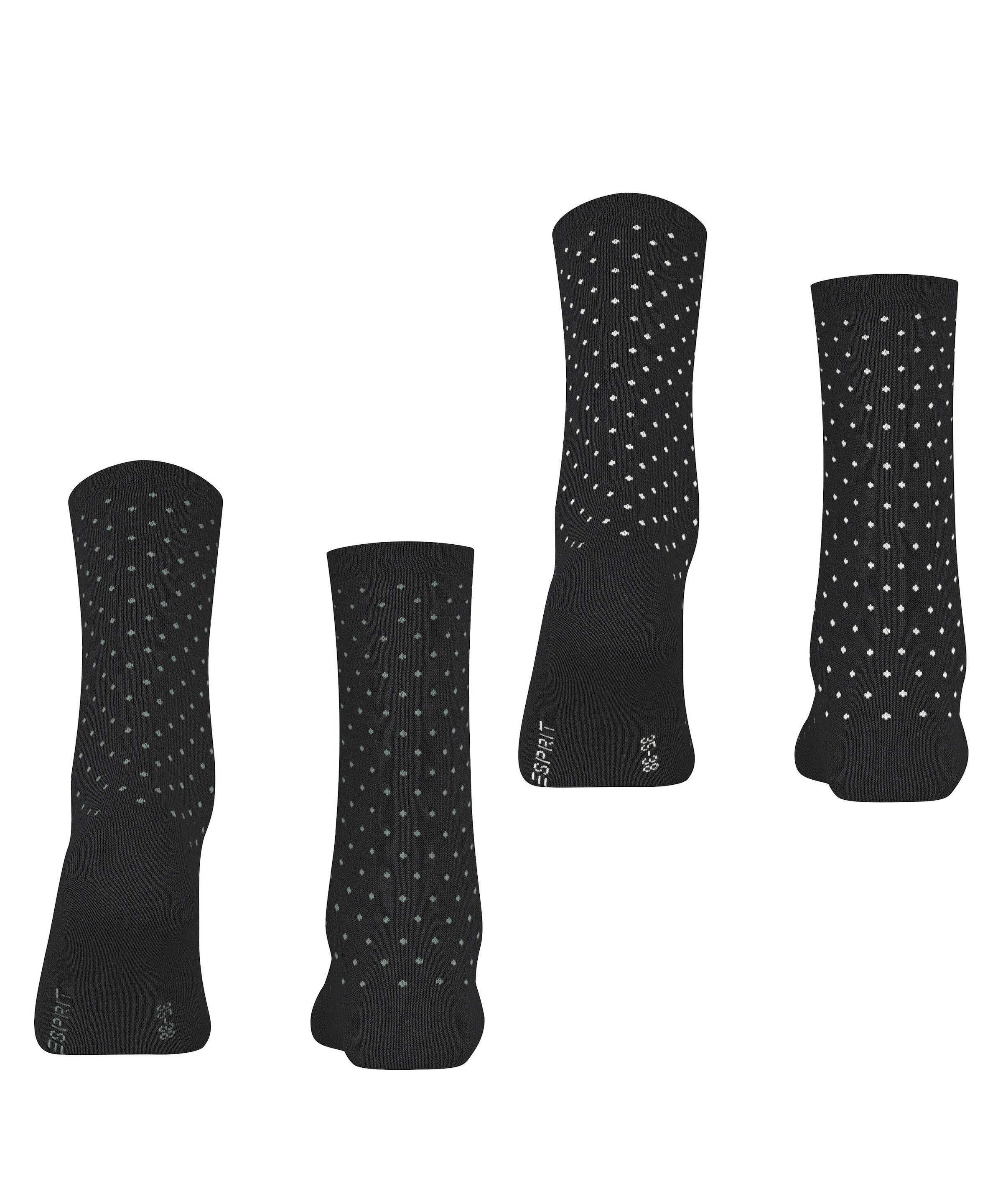 Esprit Socken »Fine Dot« 2 Paar,  mit Punkten, schmales Bündchen, Baumwoll-Mix