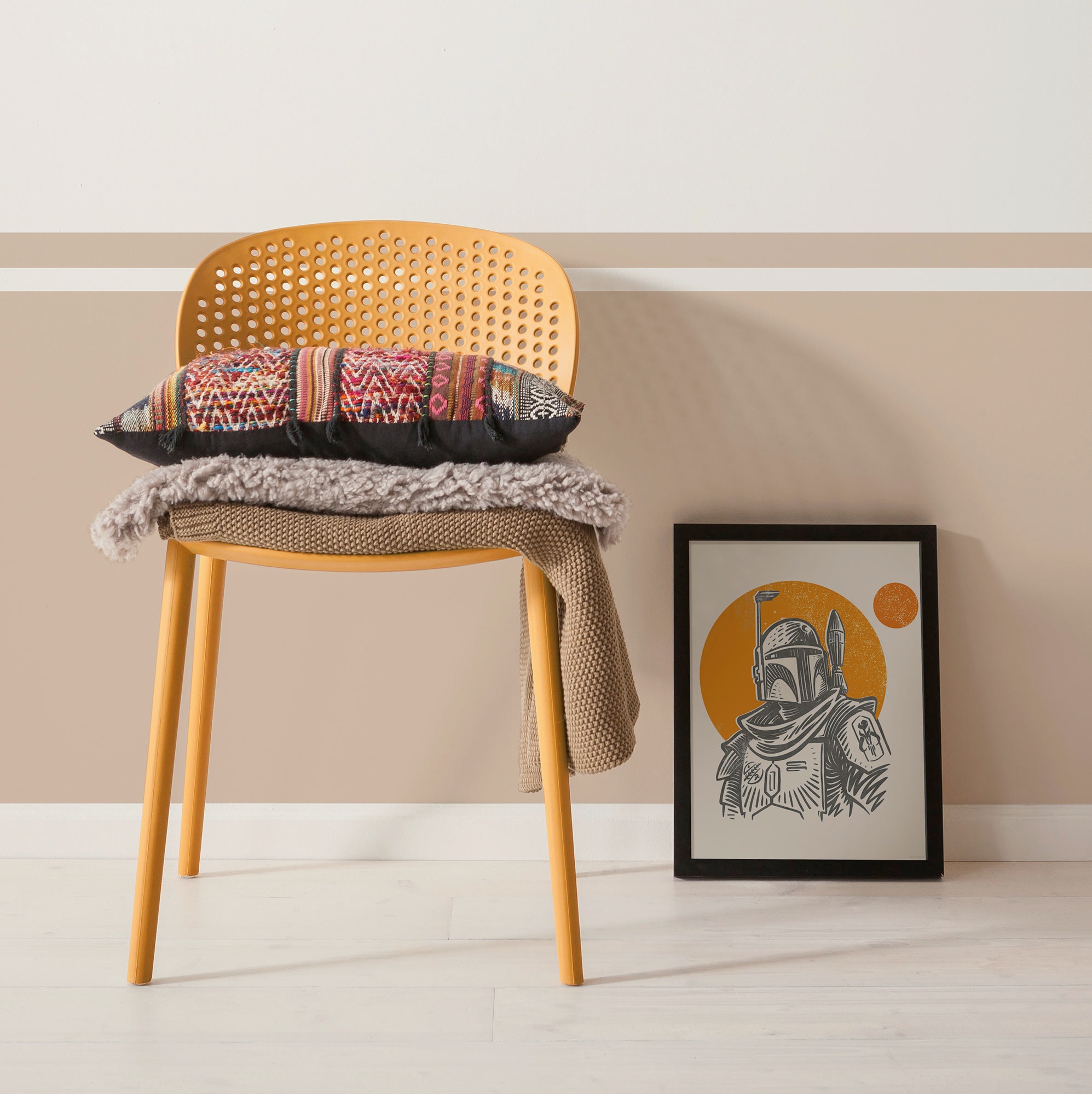 Image of Komar Wandbild "Star Wars Boba Fett Illustration Iconic" Disney Set, 1 Stk. tlg. 30 x 40 cm (Breite x Höhe) - Kinderzimmer, Dekoration