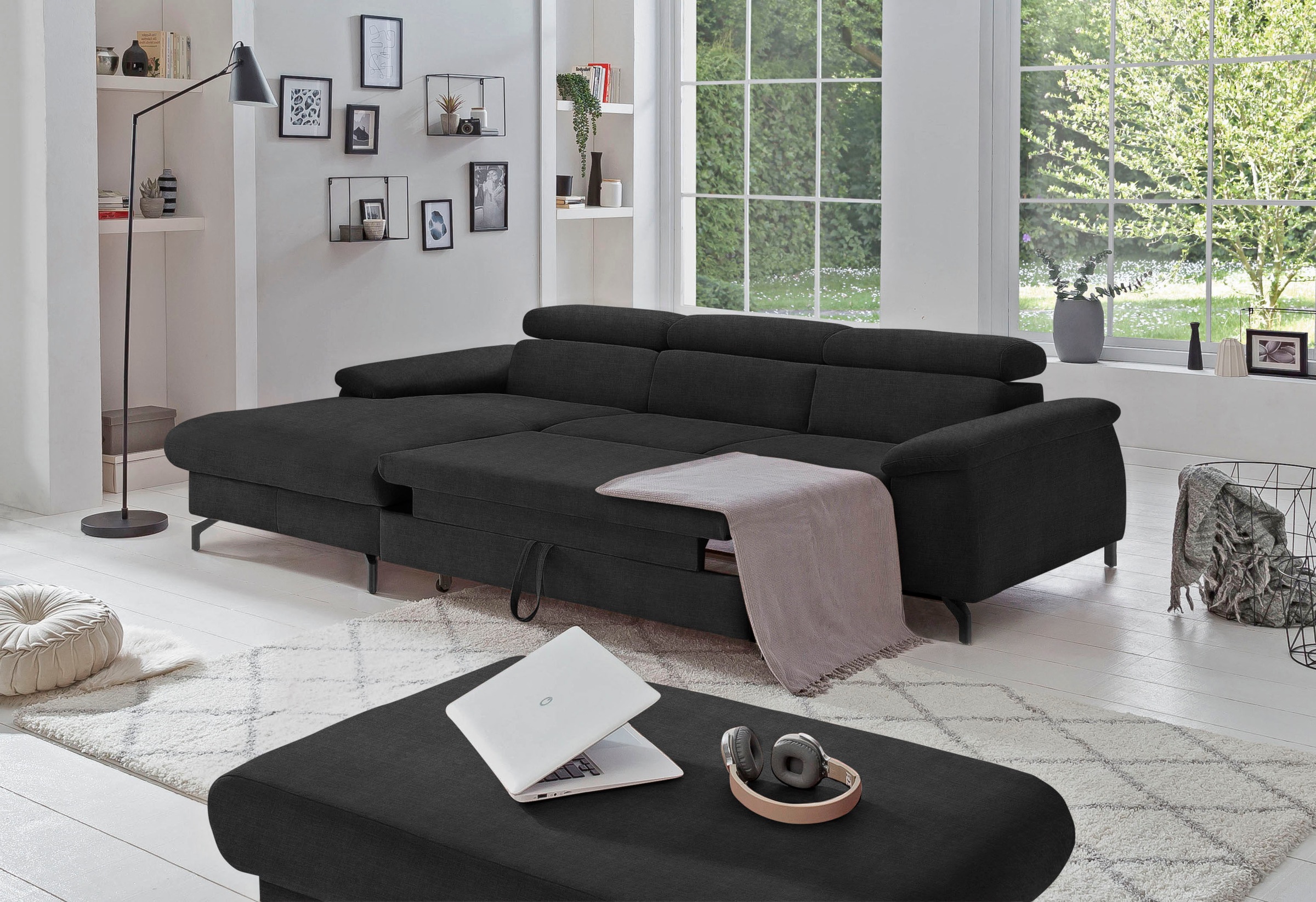 COTTA Ecksofa »Kitty«, Modern, L-Form, Bodenfreiheit 12,5 cm