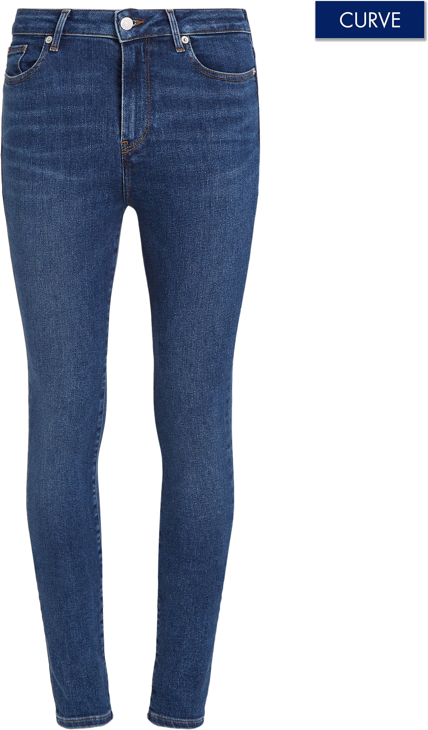 Tommy Hilfiger Curve Skinny-fit-Jeans »CRV HARLEM U SKINNY HW«, Grosse Grössen in Stoned Washed Optik