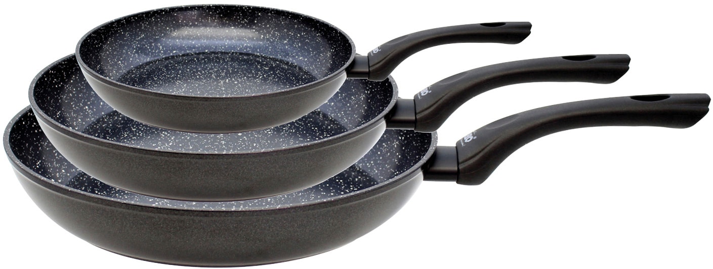 Elo Basic Pfannen-Set »Belugo« Aluminium Set, 3 tlg. Optimierte Wandstärke
