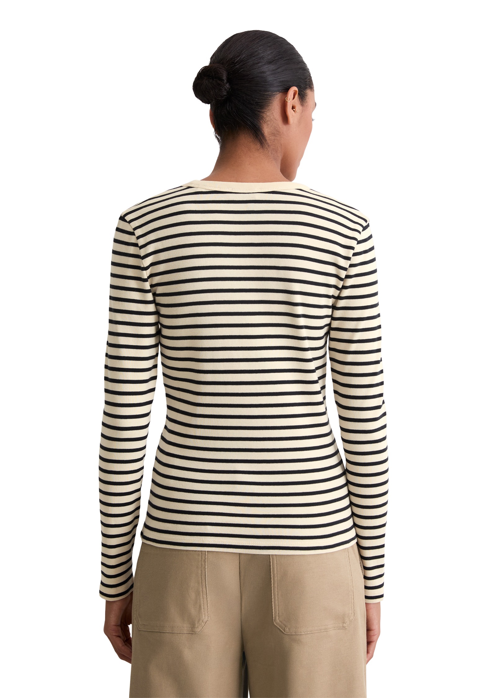 Marc O'Polo Longsleeve »regular fit aus reiner Bio-Baumwolle« geringelt