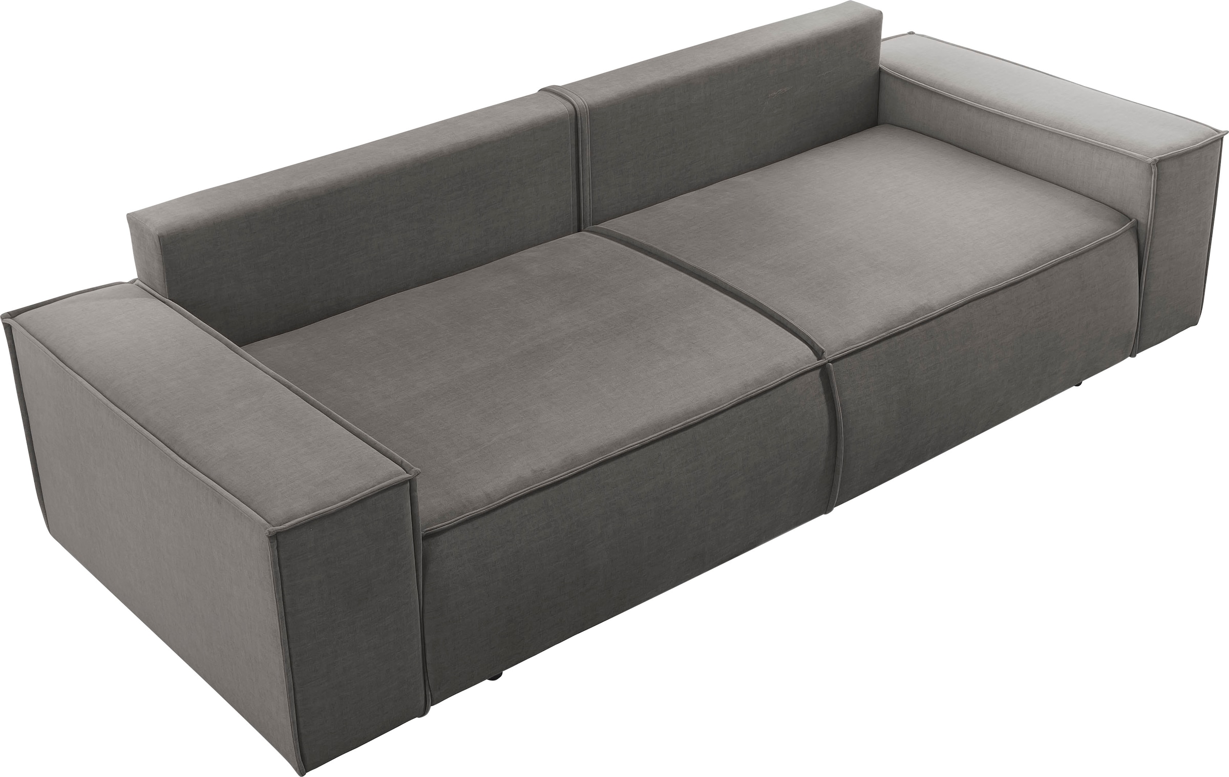 GOODproduct 3-places »SHERWOOD Samtvelours Schlafsofa (257cm)« fonction couchage avec coffre (env. 136/200cm)