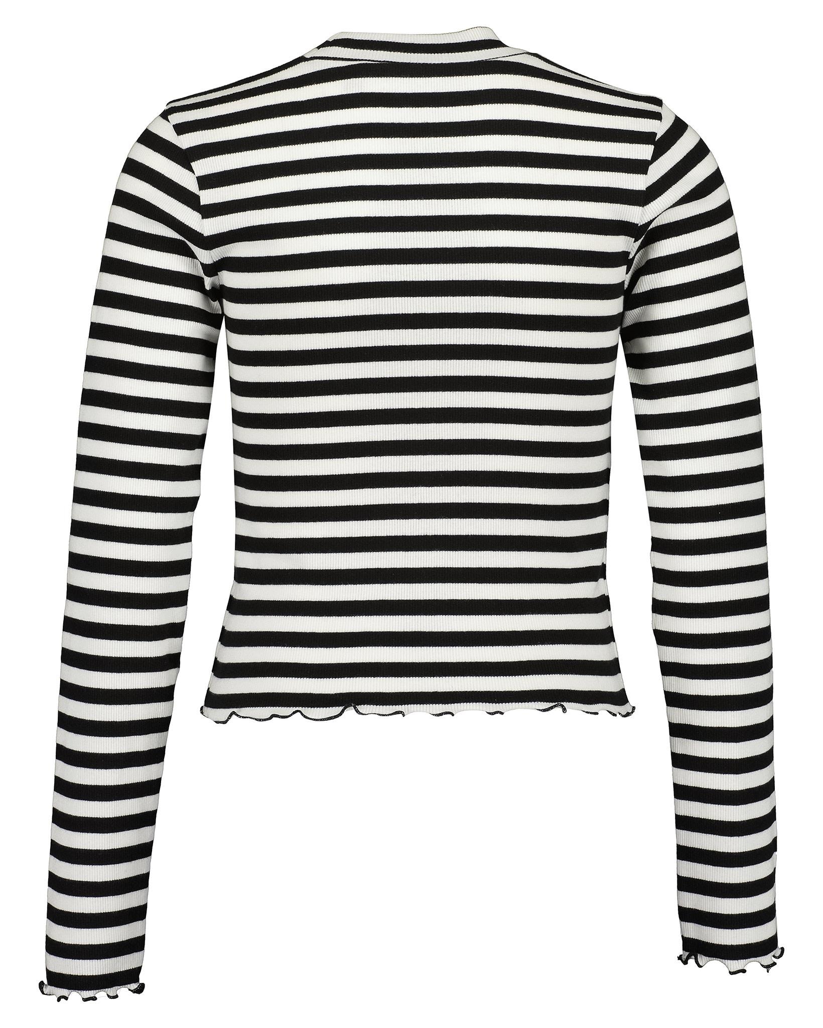 Blue Seven Langarmshirt, (Packung, 2 tlg.), cropped und mit süsser Wellenkante am Ärmel und am Saum